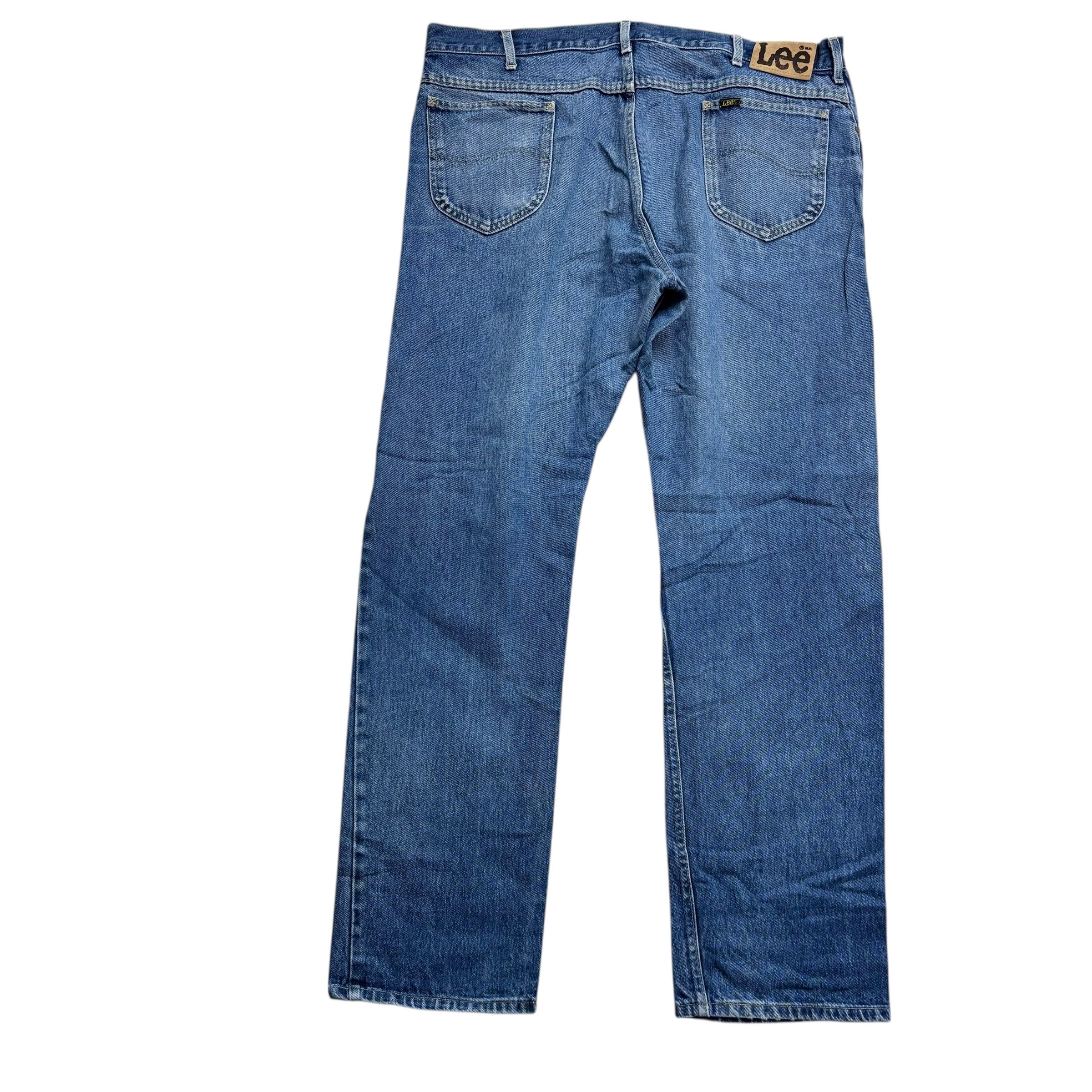 Lee Jeans W40 L33 Mens Mid Blue Regular Straight Fit Vintage Made In USA (E)