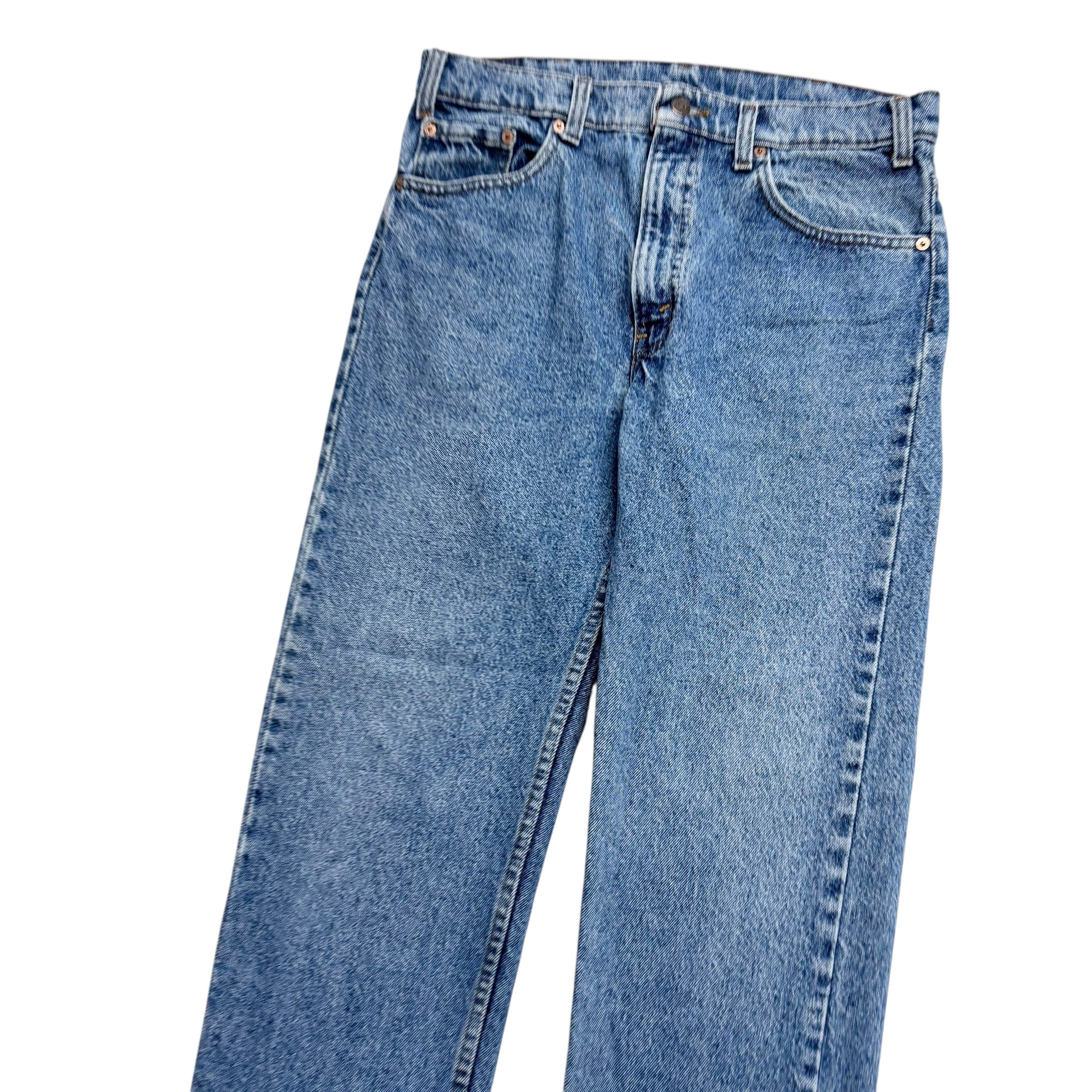 Levis 505 Jeans W32 L30 Mens Mid Blue Regular Straight Fit Vintage Made In USA