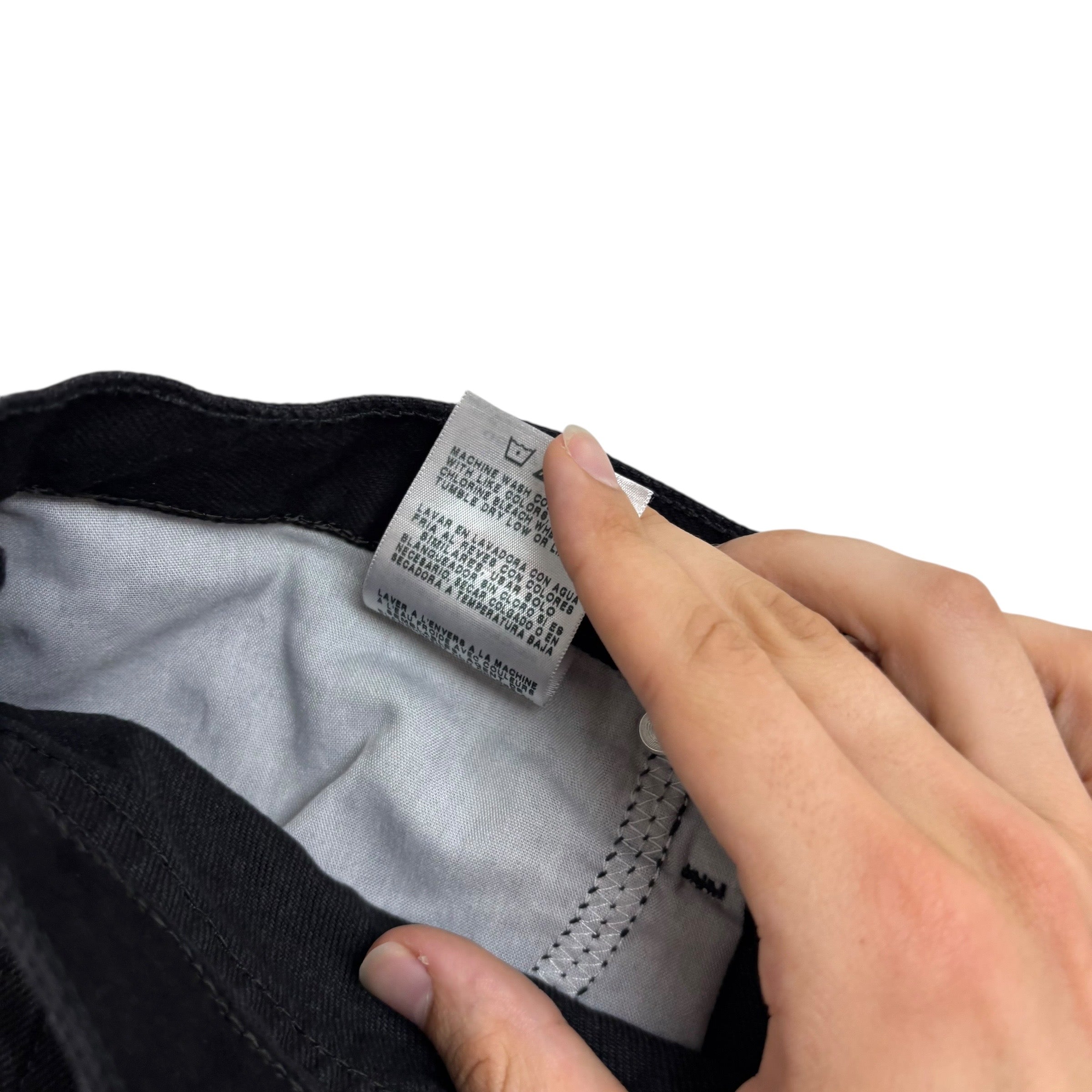 Wrangler Jeans W46 L30 Mens Black Regular Straight Fit Denim (E)