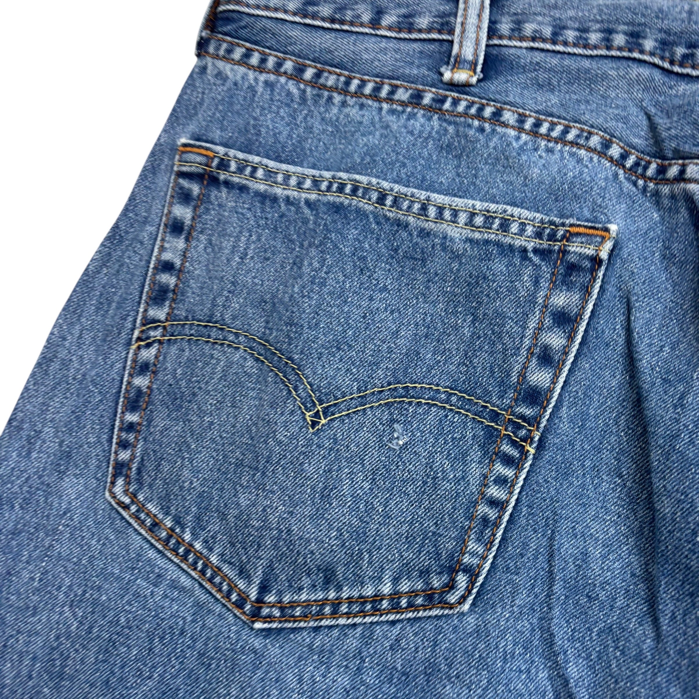 Levis 505 Jeans W38 L30 Mens Mid Blue Regular Straight Fit Denim