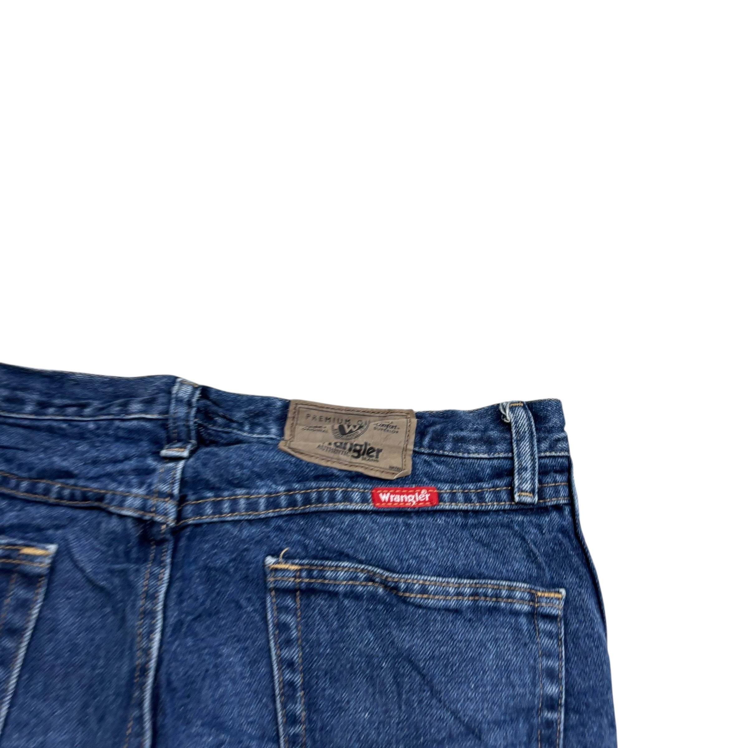 Wrangler Jeans W31 L32 Mens Mid Blue Regular Straight Fit Denim (E)