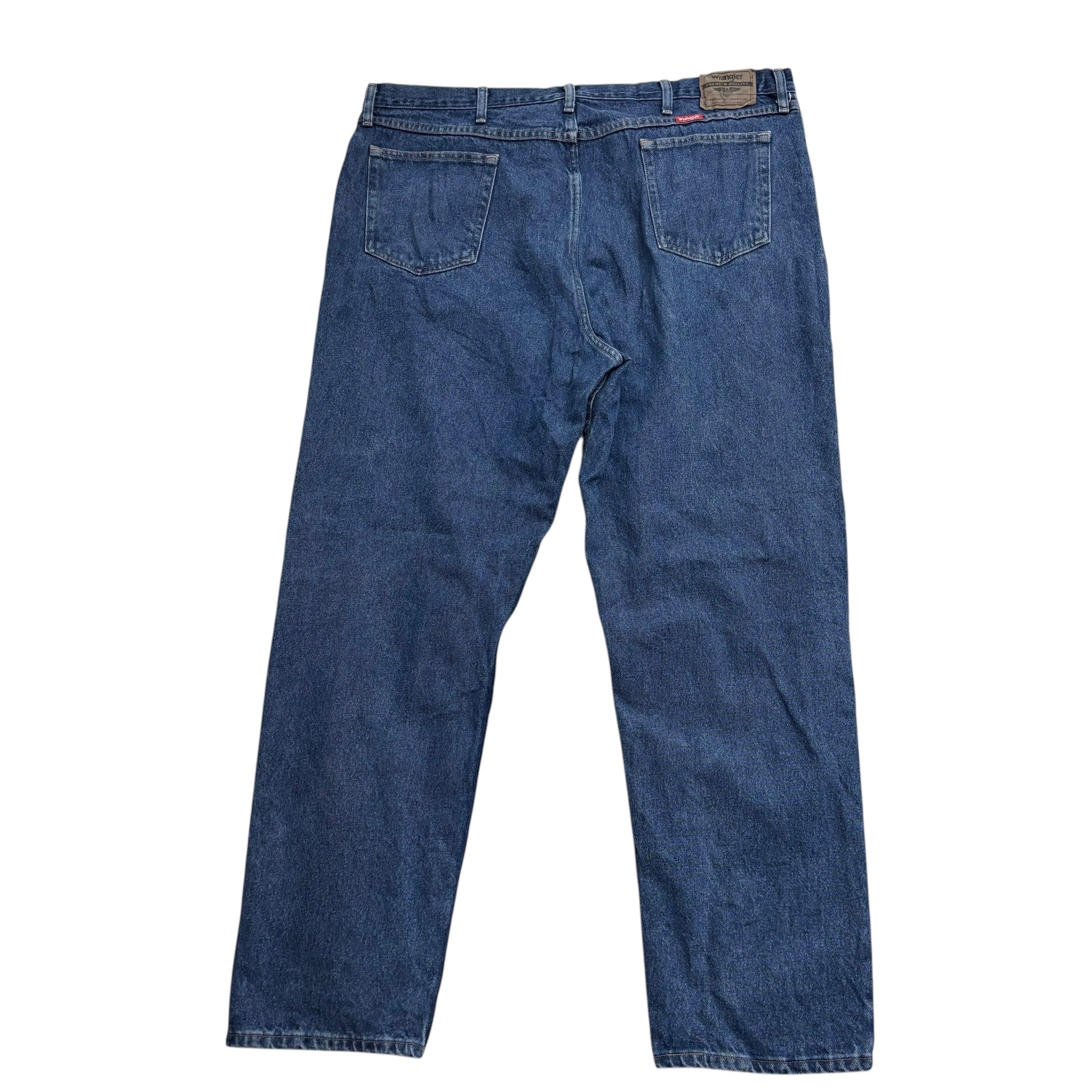 Wrangler Jeans W44 L34 Mens Mid Blue Relaxed Straight Fit Baggy Denim