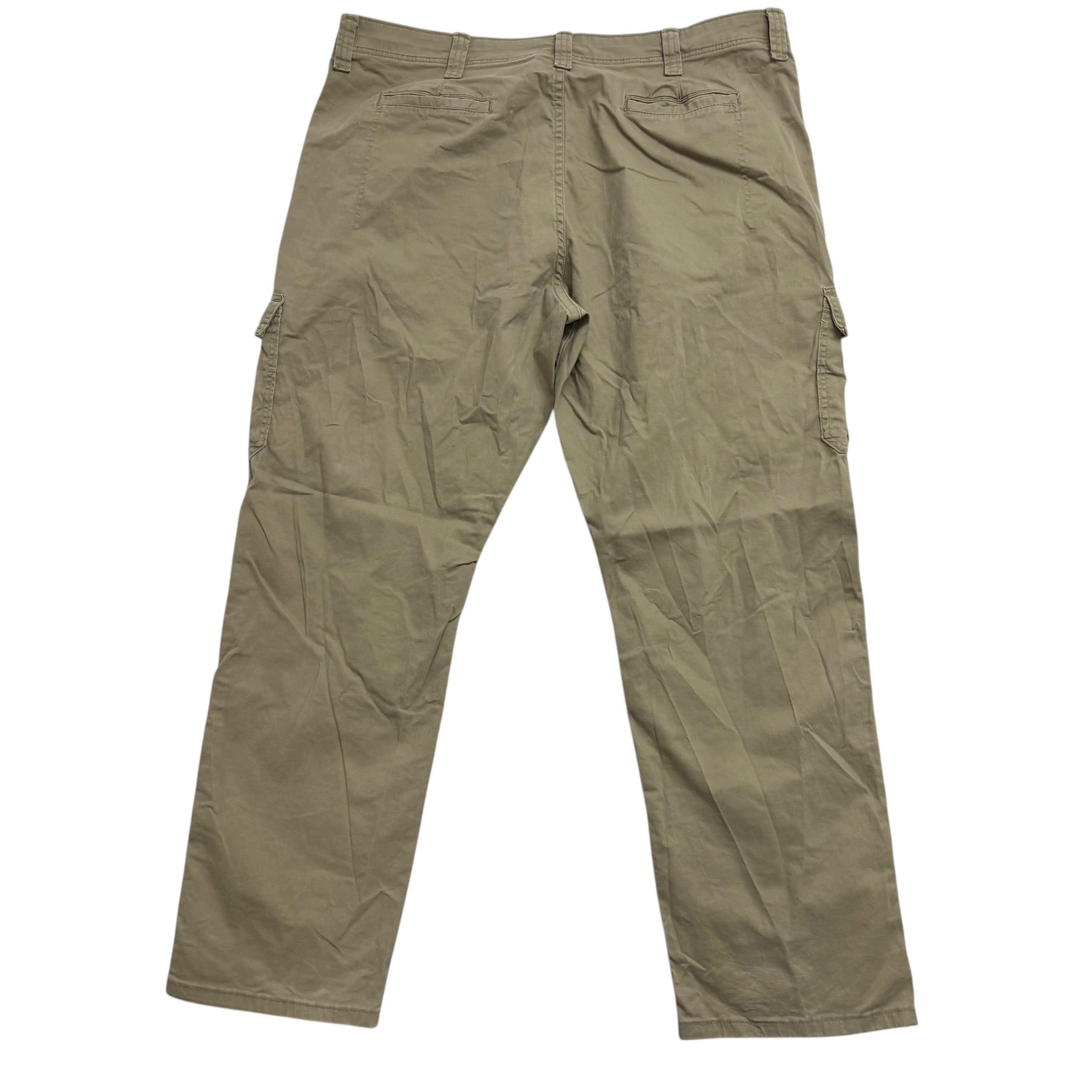 Wrangler Cargo Pants W40 L32 Mens Beige Relaxed Straight Fit Trousers (E)