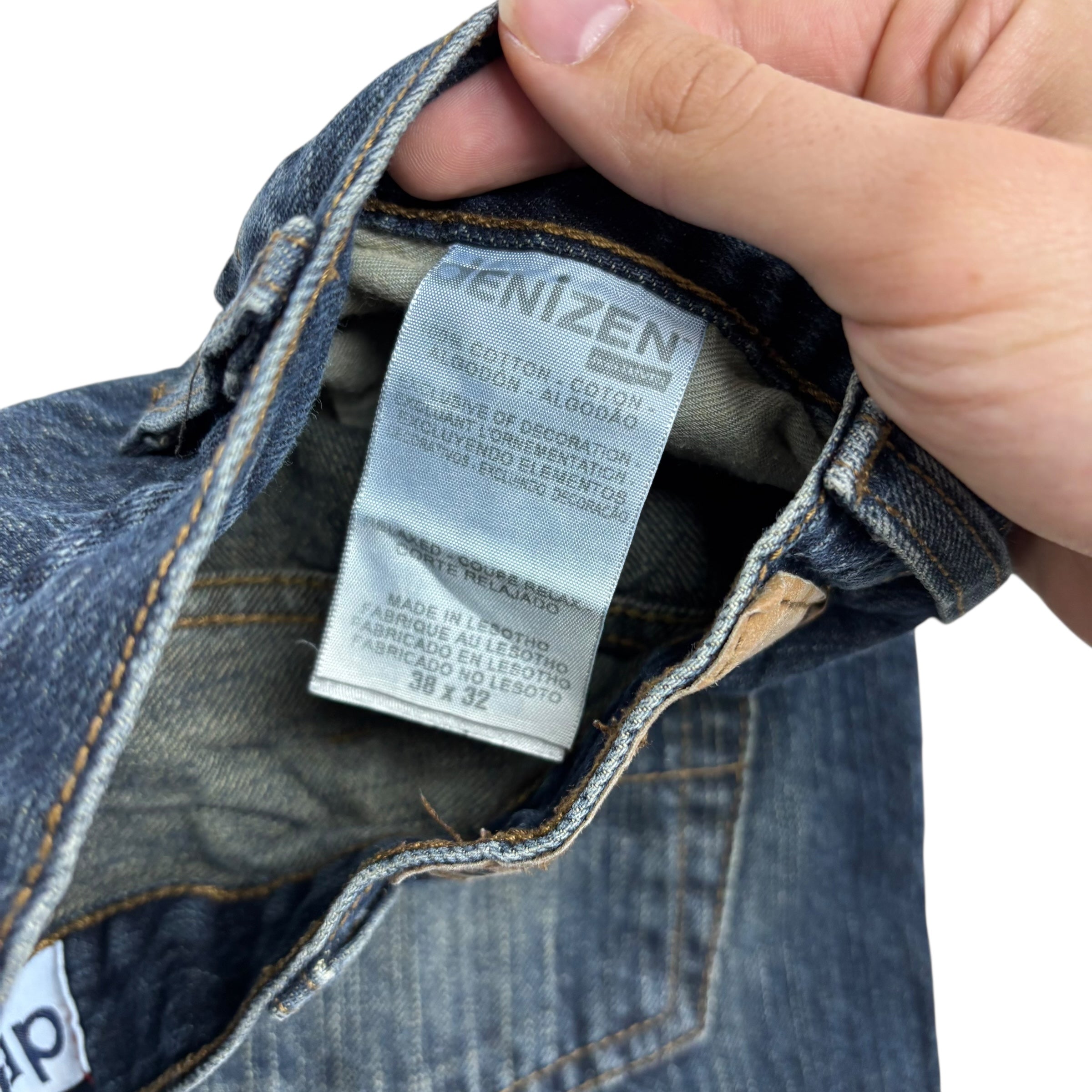Levis Denizen Jeans W38 L32 Mens Dark Blue Relaxed Baggy Fit Vintage Denim (E)