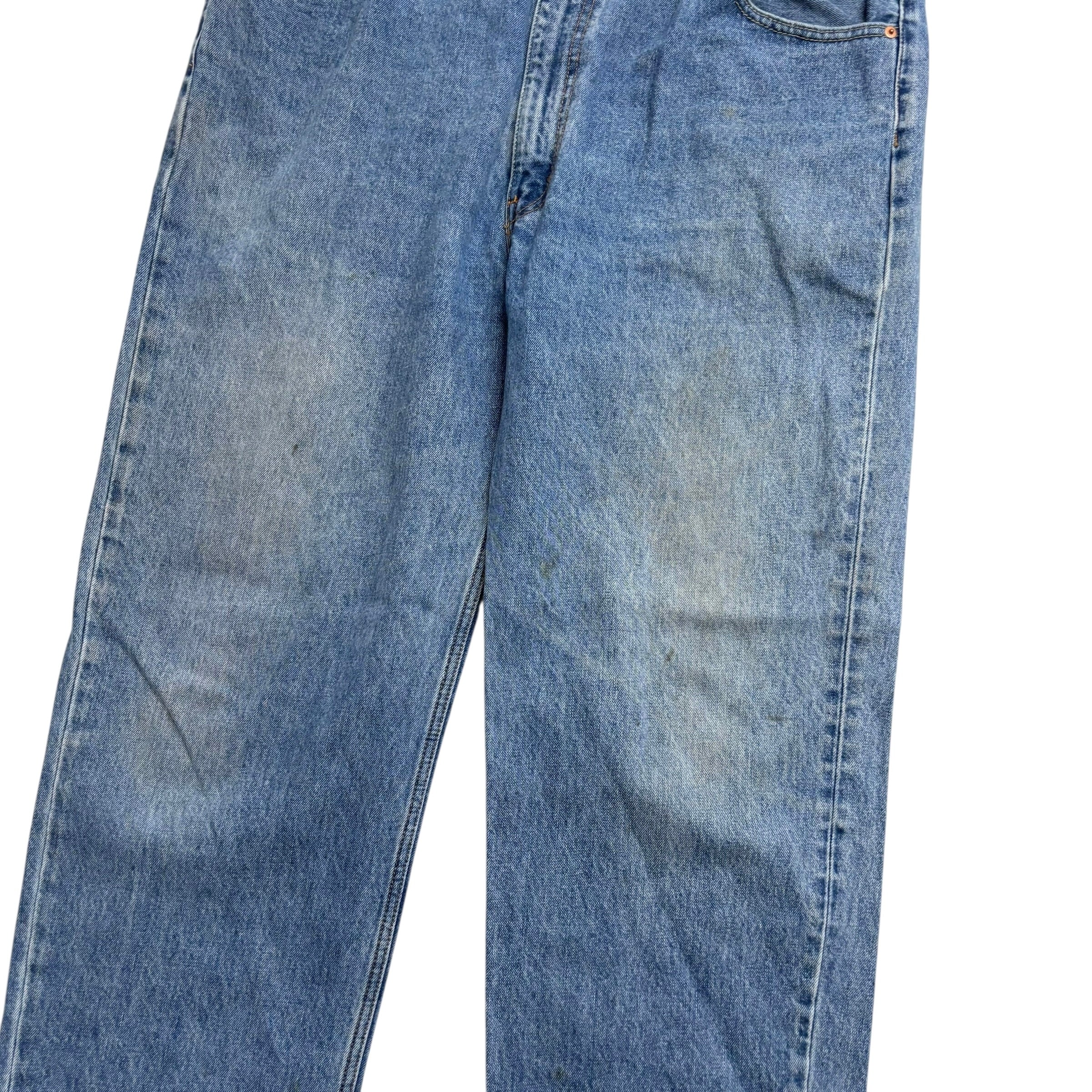 Levis 550 Jeans W42 L32 Mens Mid Blue Baggy Relaxed Straight Fit Denim (F)