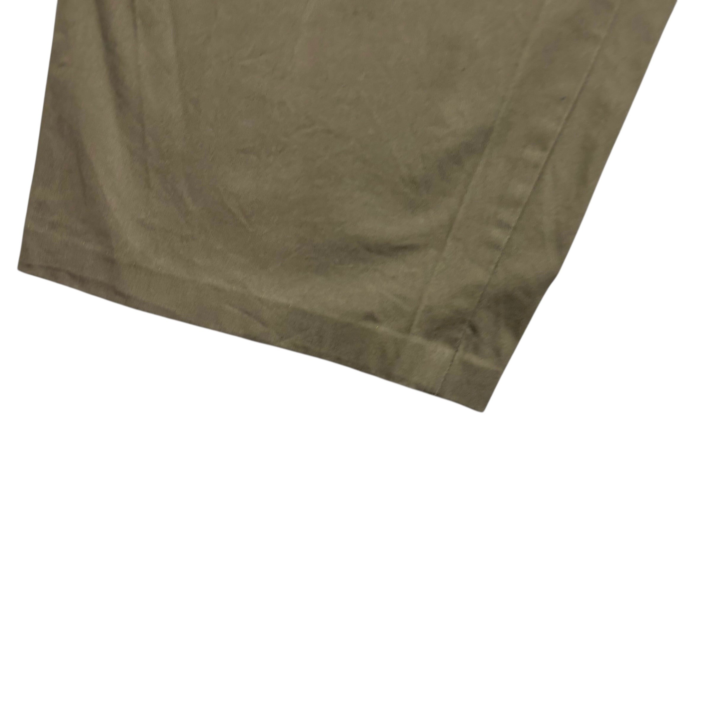 Mens Trousers W44 L25 Olive Green Relaxed Straight Fit Stretch Pants (E)