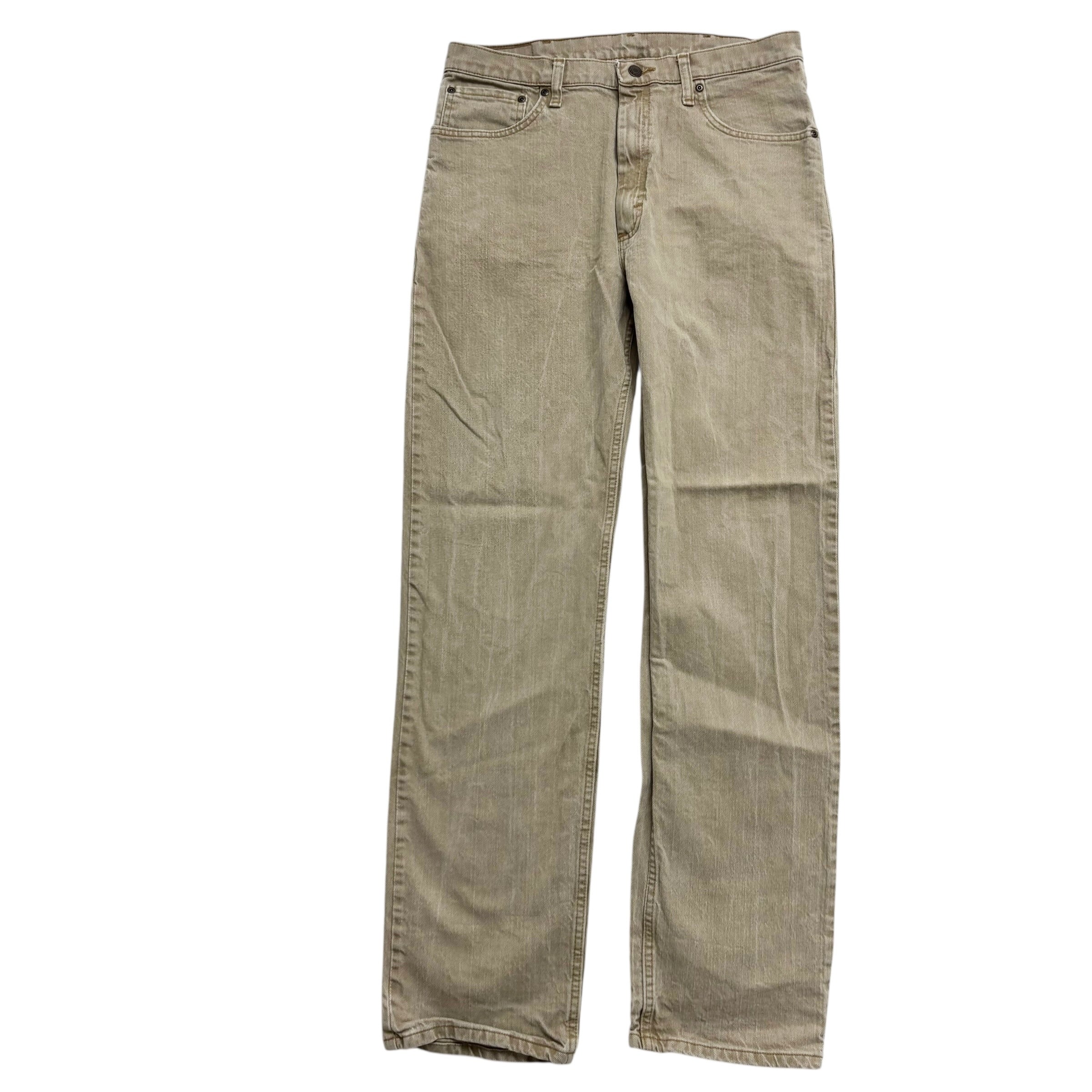 Wrangler Jeans W33 L34 Mens Green Regular Straight Fit Stretch Denim (E)