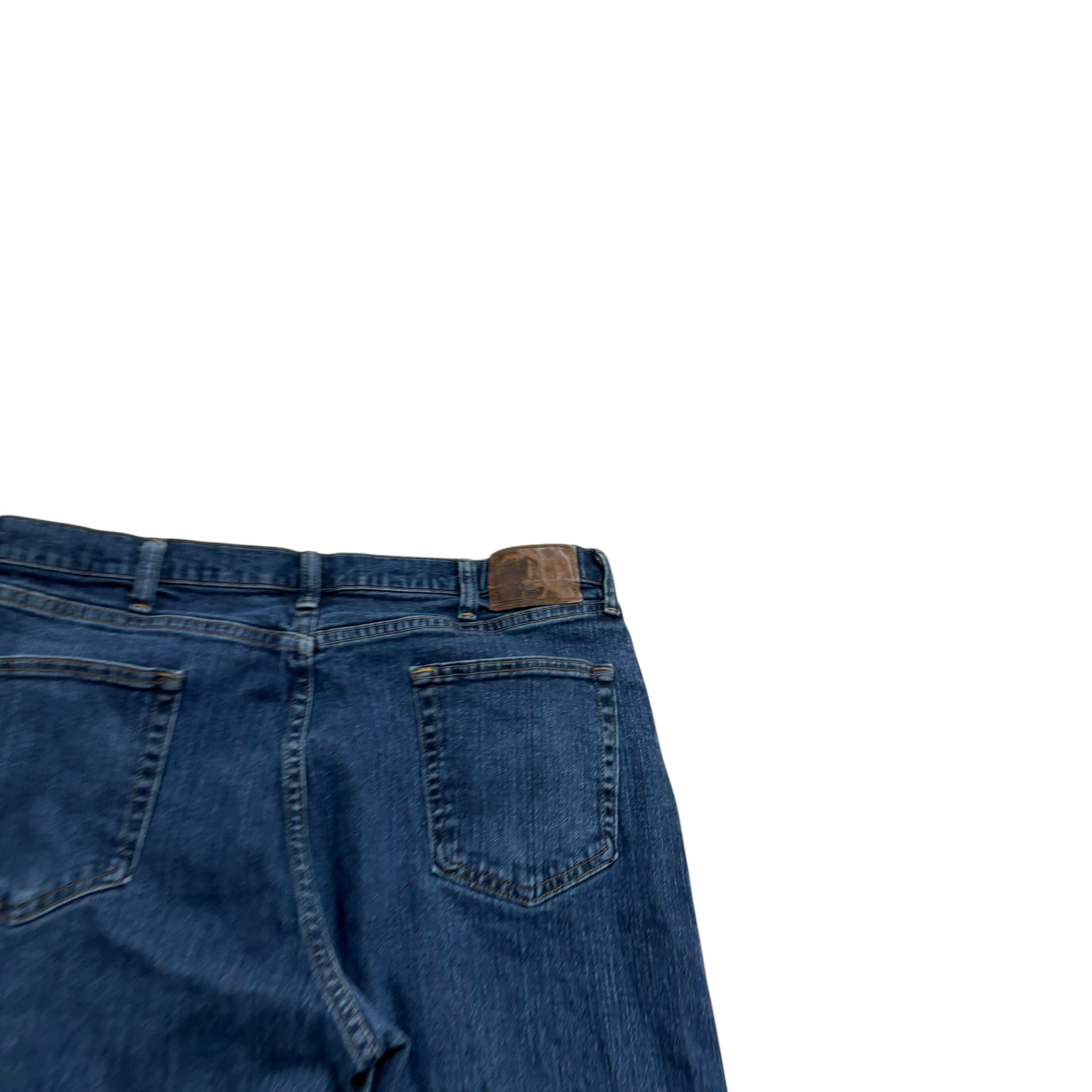 Wrangler Jeans W38 L30 Mens Dark Blue Relaxed Straight Fit Stretch Denim