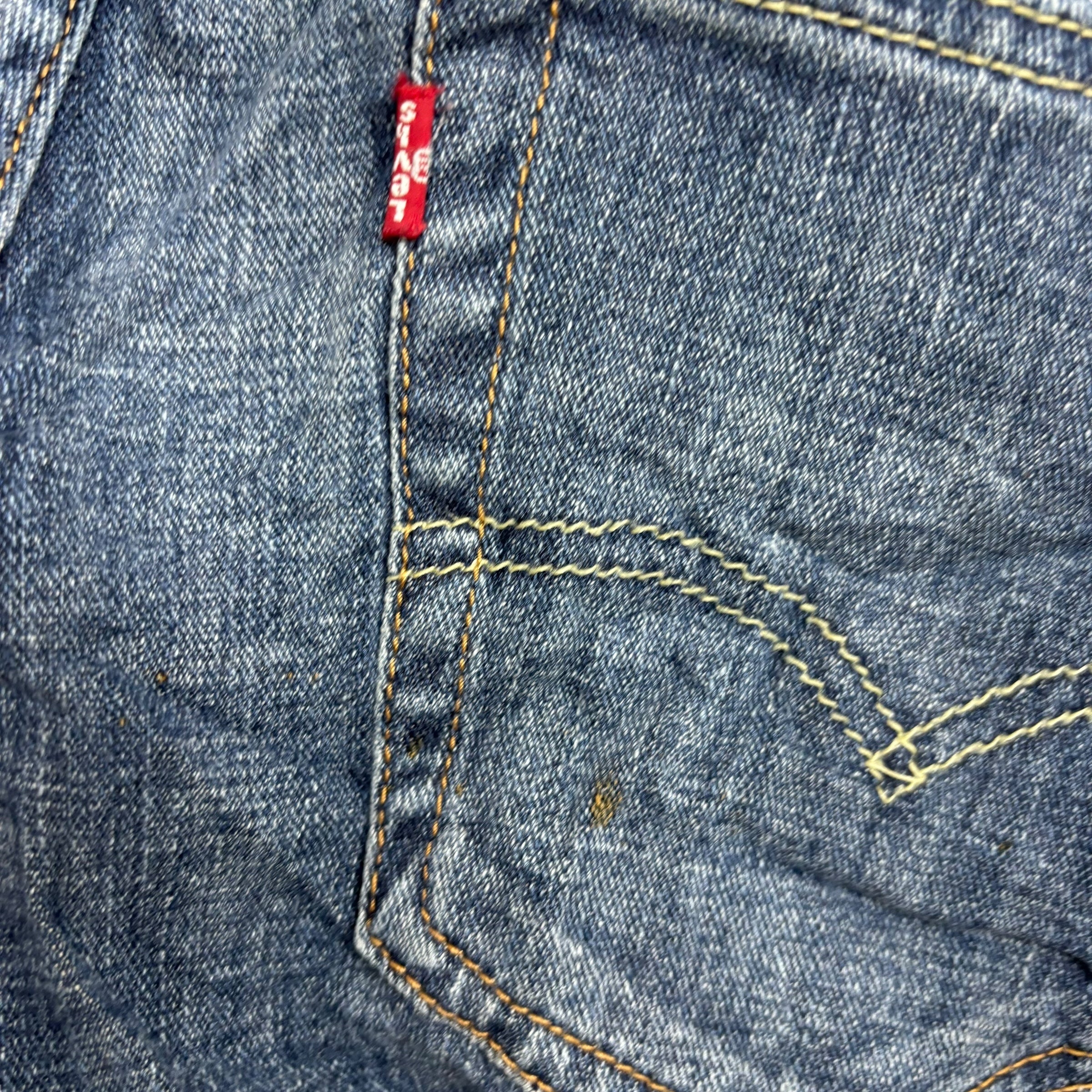 Levis 514 Jeans W36 L32 Mens Mid Blue Regular Straight Fit Stretch Denim