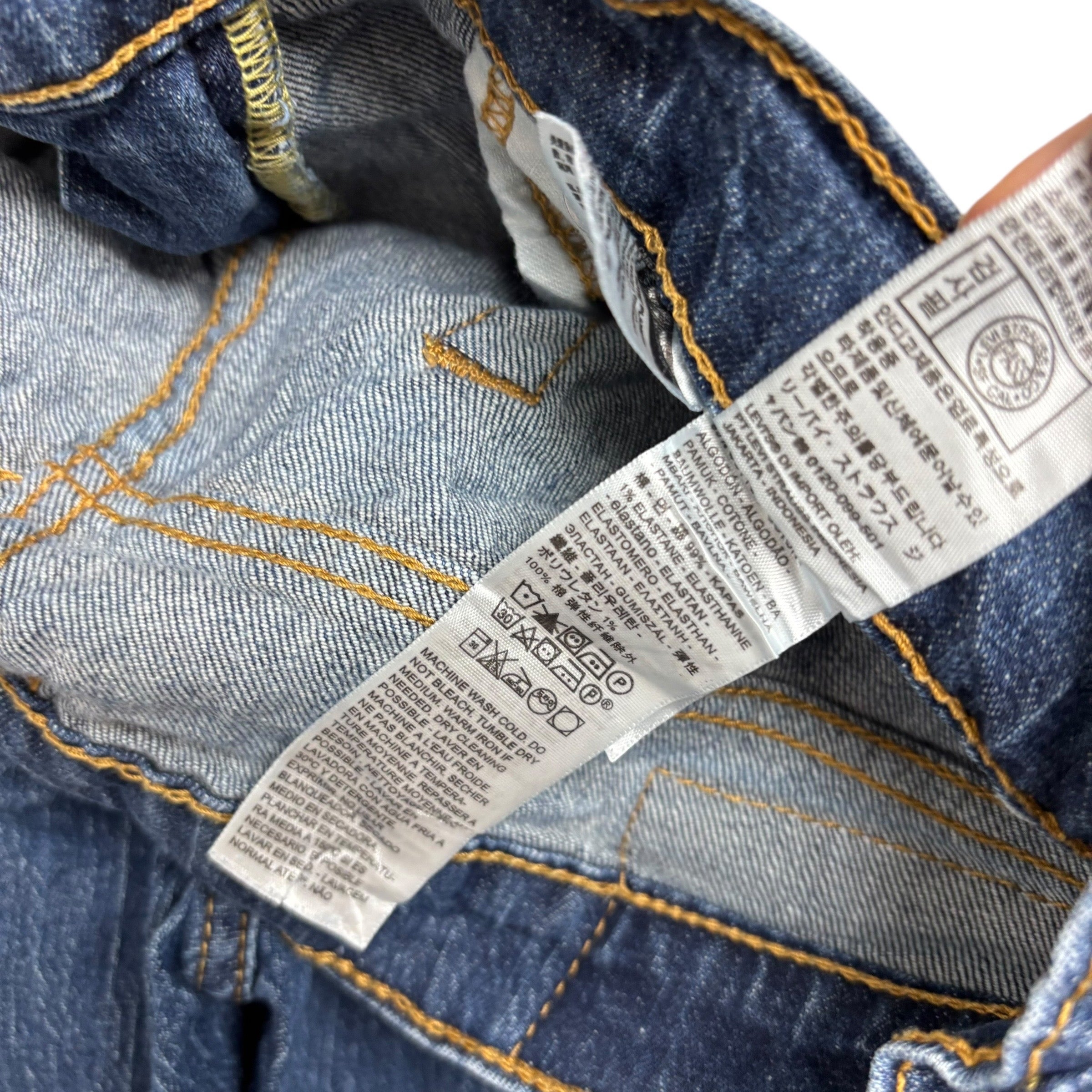 Levis 541 Jeans W32 L30 Mens Mid Blue Athletic Tapered Fit Stretch Denim (E)