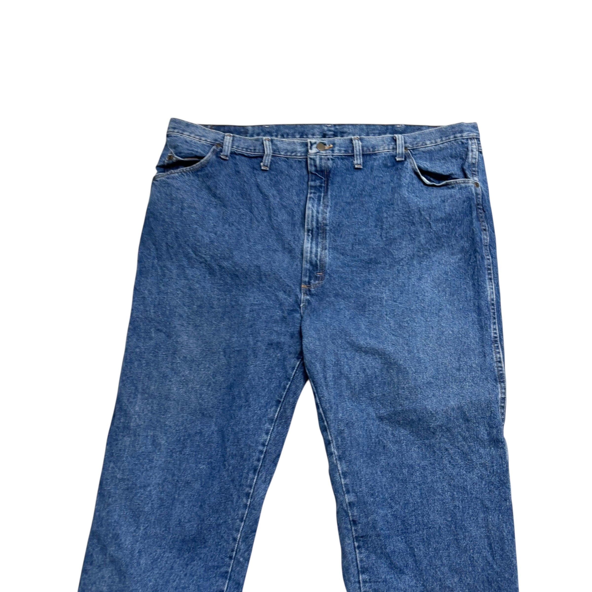 Wrangler Jeans W48 L32 Mens Mid Blue Regular Straight Fit Vintage Denim (E)