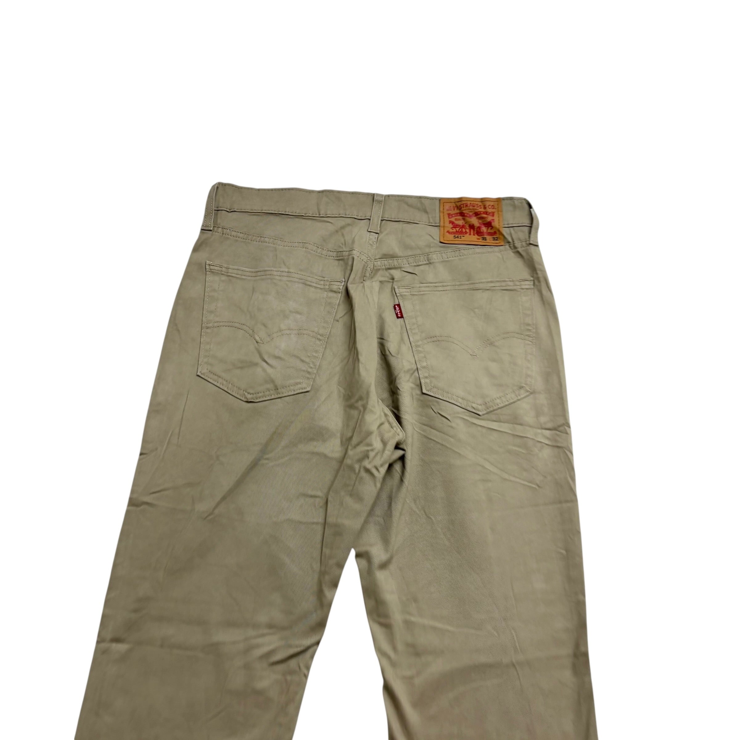 Levis 541 Trousers W31 L32 Mens Beige Athletic Tapered Fit Stretch Pants (E)