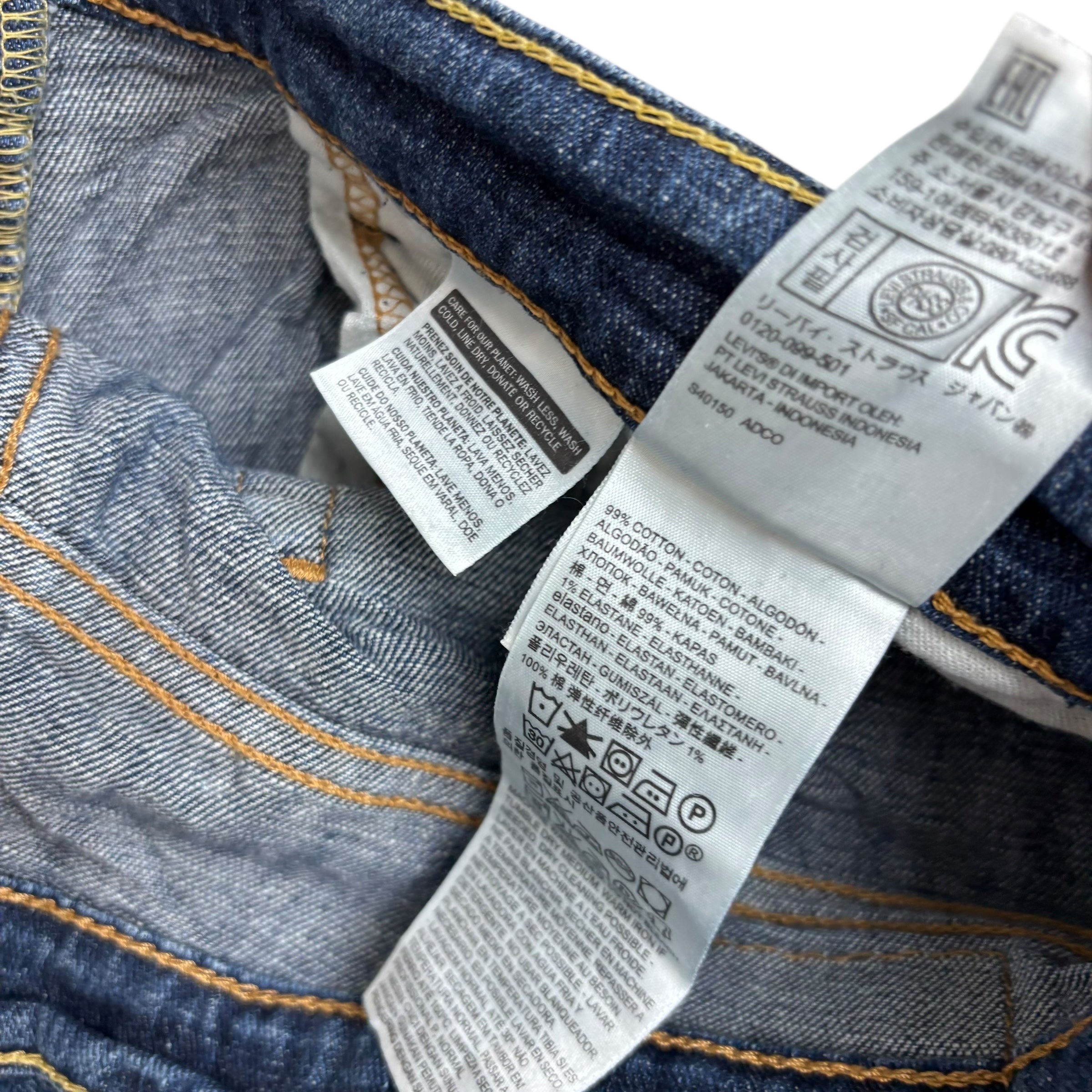 Levis 514 Jeans W36 L32 Mens Mid Blue Regular Straight Fit Stretch Denim