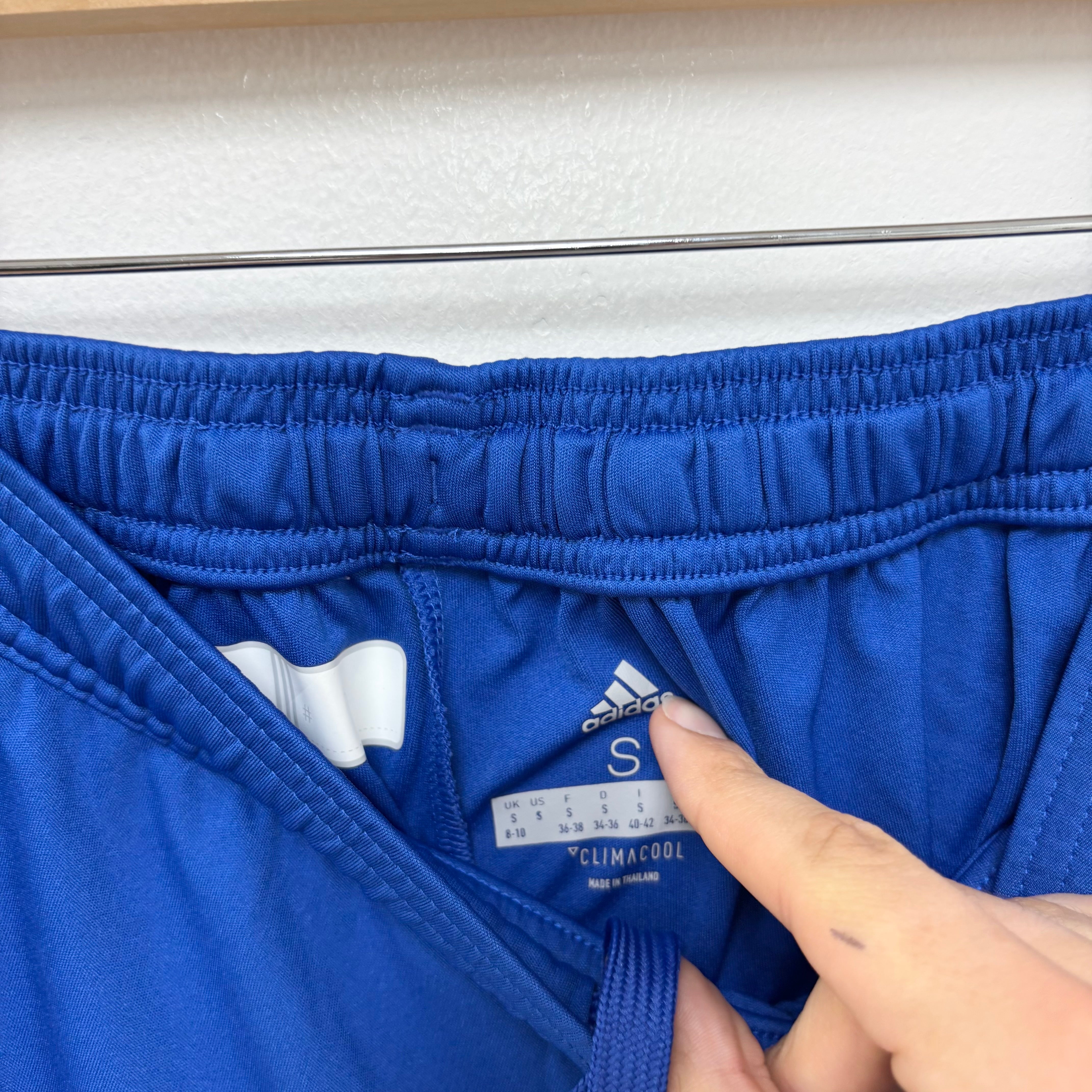 Adidas Shorts Womens Small Blue Sports Running Gym Athletic Climalite (E)