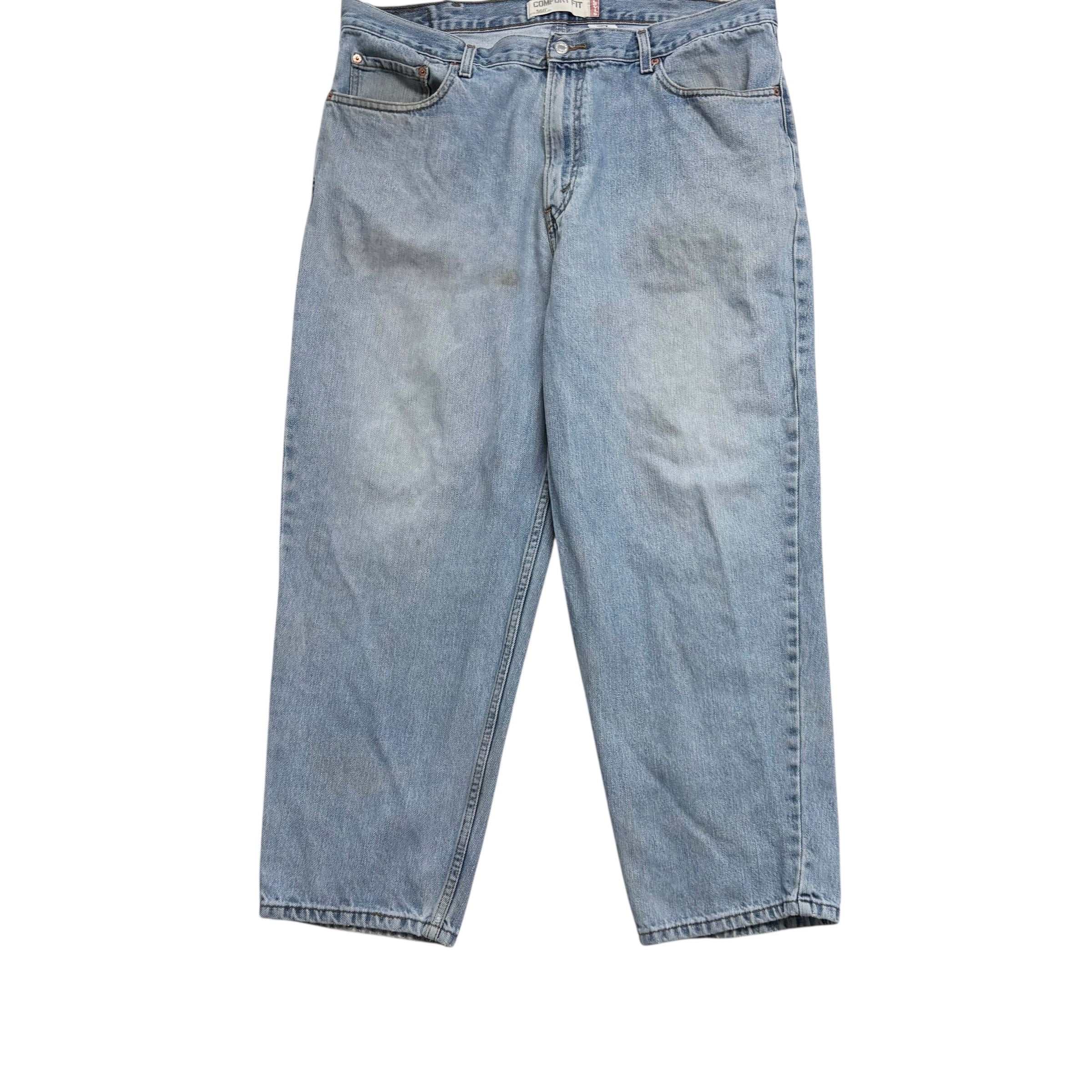 Levis 560 Jeans W40 L30 Mens Light Blue Baggy Relaxed Comfort Vintage Denim (F)