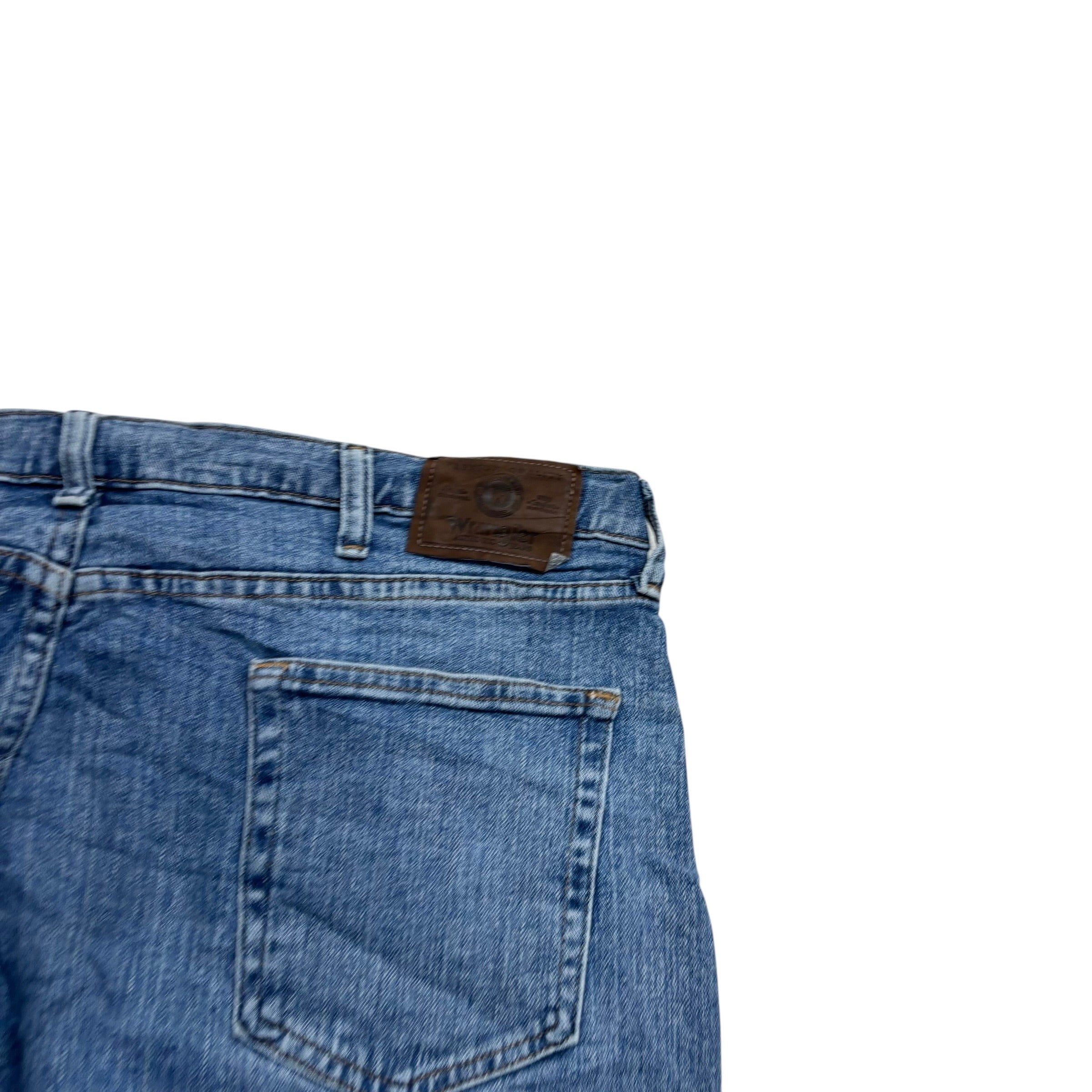 Wrangler Jeans W40 L29 Mens Light Blue Relaxed Straight Fit Stretch Denim (E)