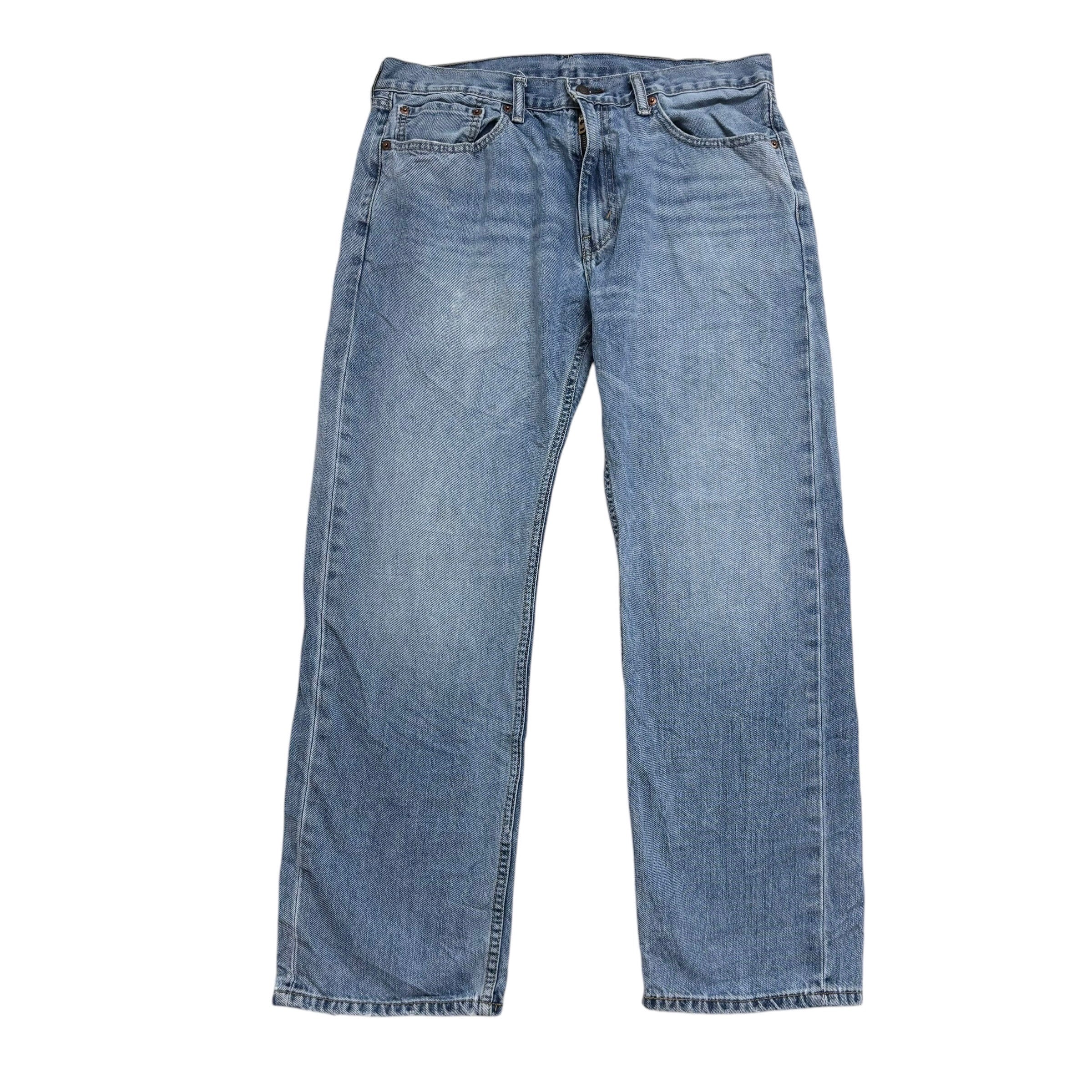 Levis 505 Jeans W36 L30 Mens Light Blue Regular Straight Fit Denim