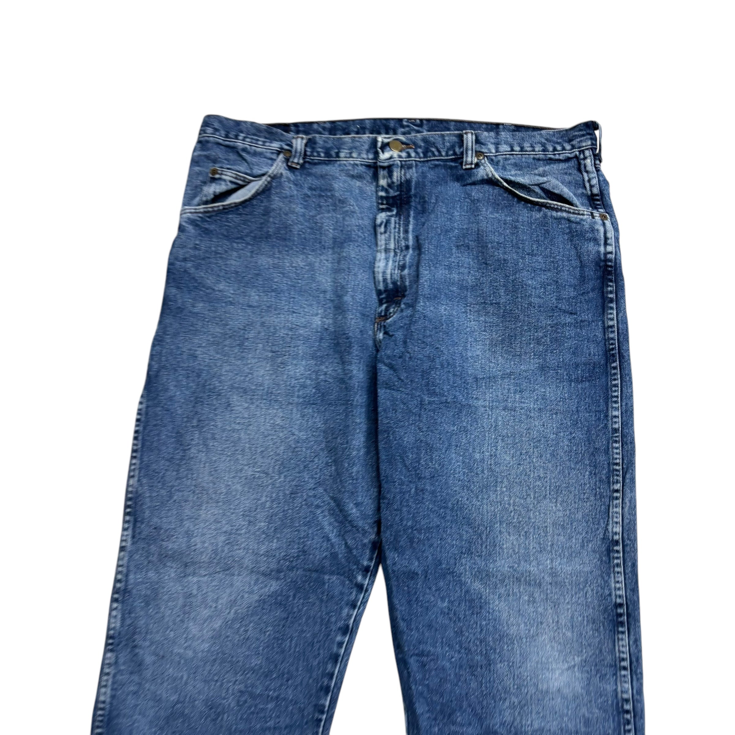 Wrangler Jeans W38 L30 Mens Mid Blue Relaxed Tapered Fit Vintage Denim