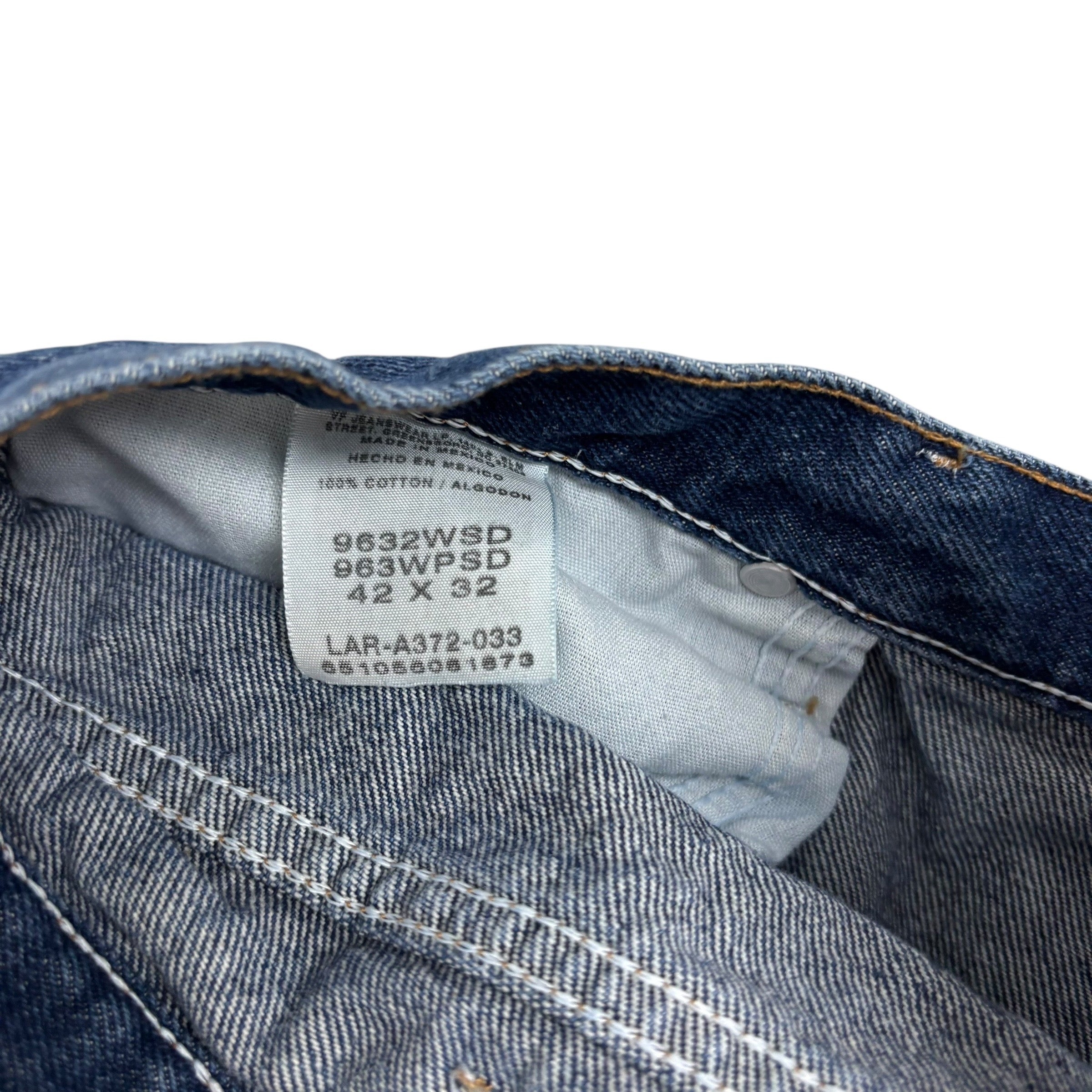 Wrangler Jeans W42 L32 Mens Mid Blue Regular Straight Fit Vintage Denim