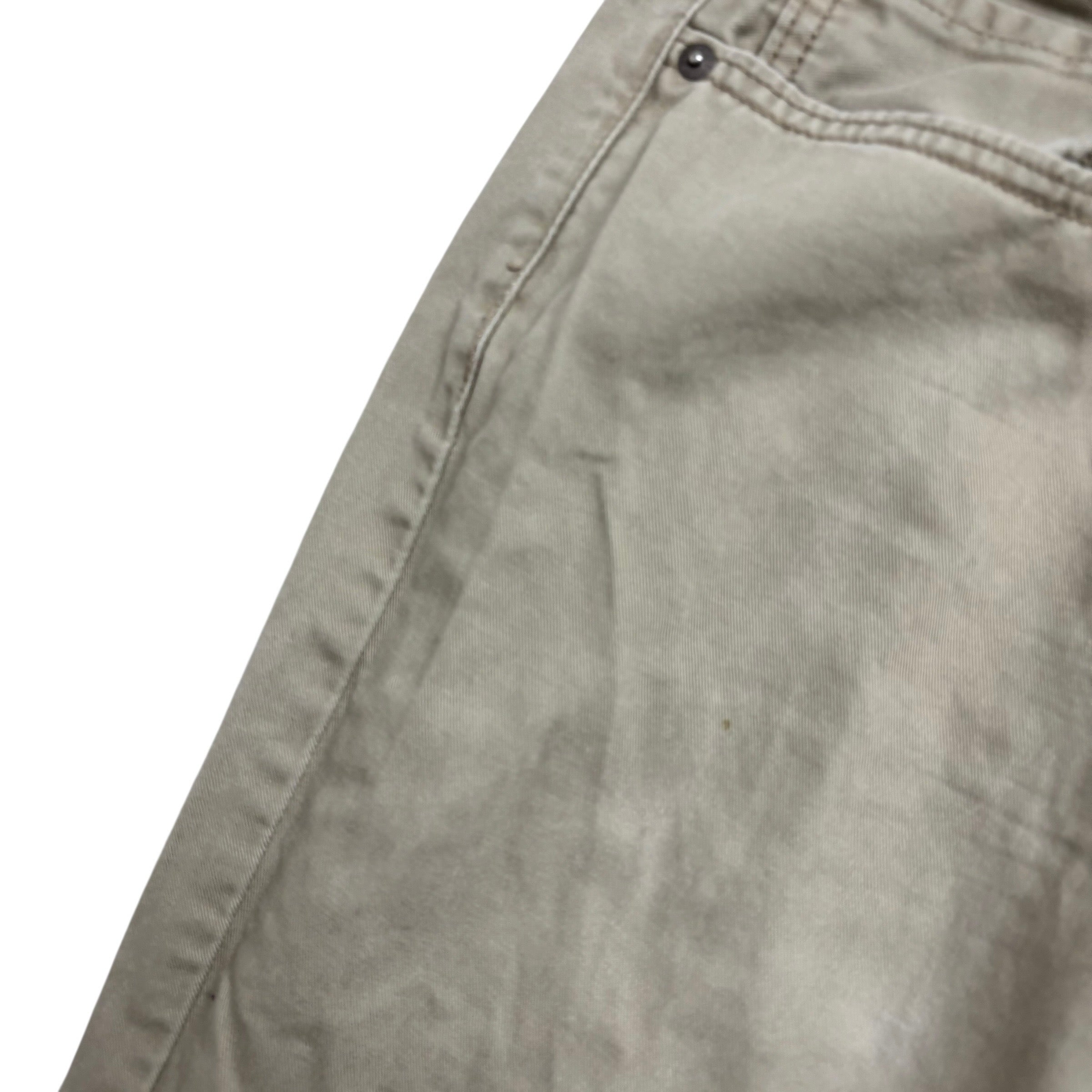 Levis 514 Trousers W34 L29 Mens Cream Regular Straight Fit Cotton Pants