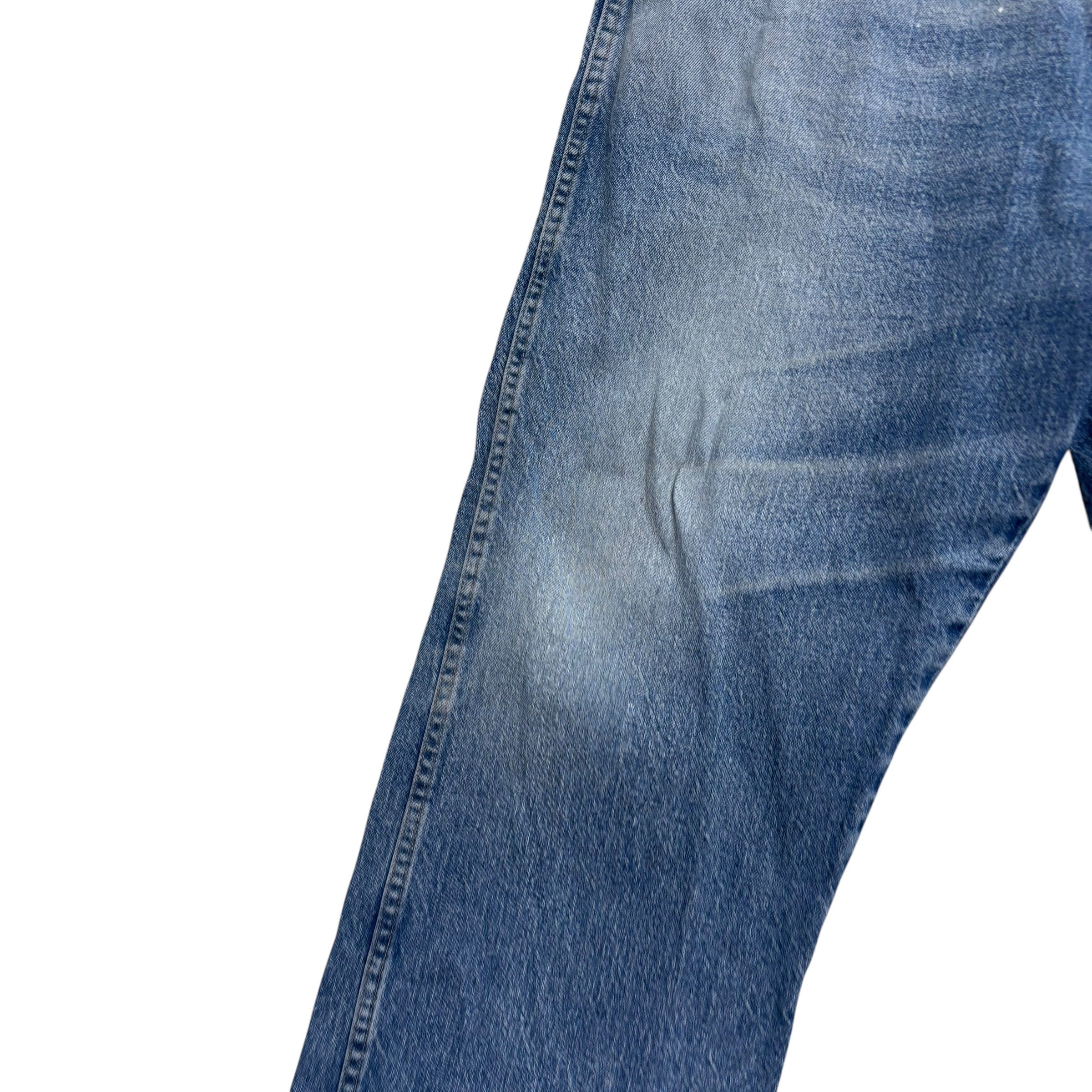 Wrangler Jeans W46 L30 Mens Mid Blue Regular Straight Fit Stretch Denim (F)