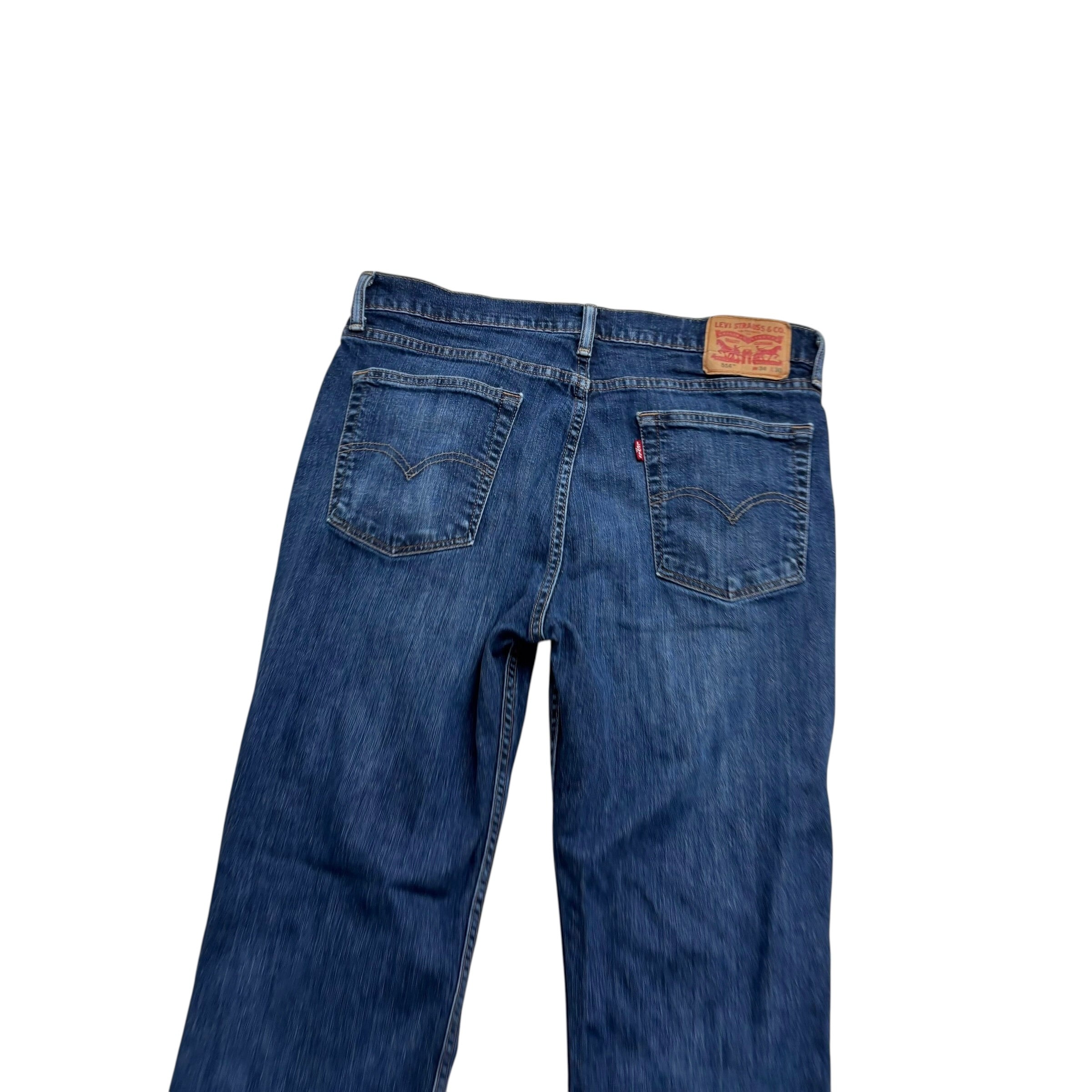 Levis 514 Jeans W34 L30 Mens Dark Blue Regular Straight Fit Stretch Denim