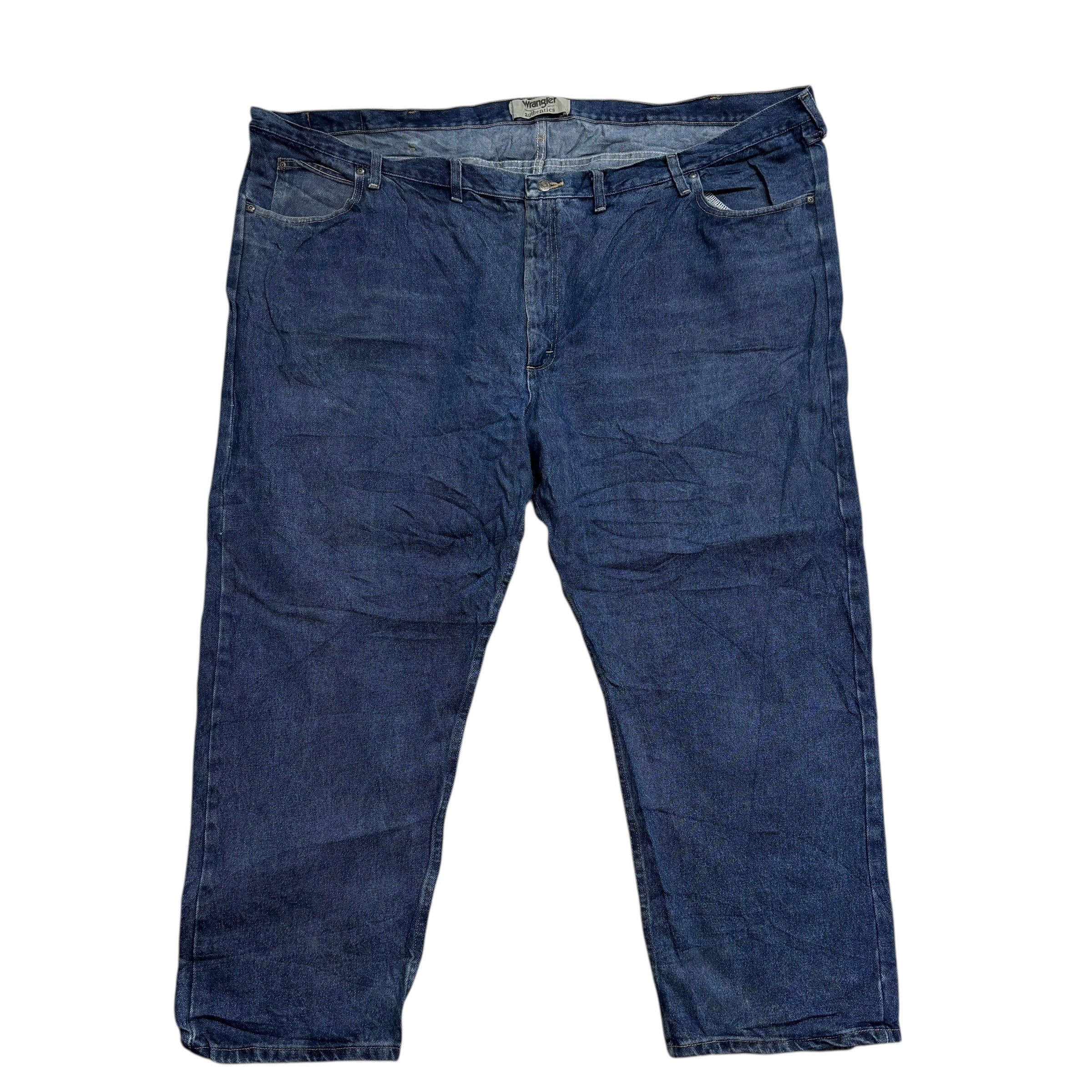 Wrangler Jeans W56 L30 Mens Dark Blue Relaxed Straight Fit Denim