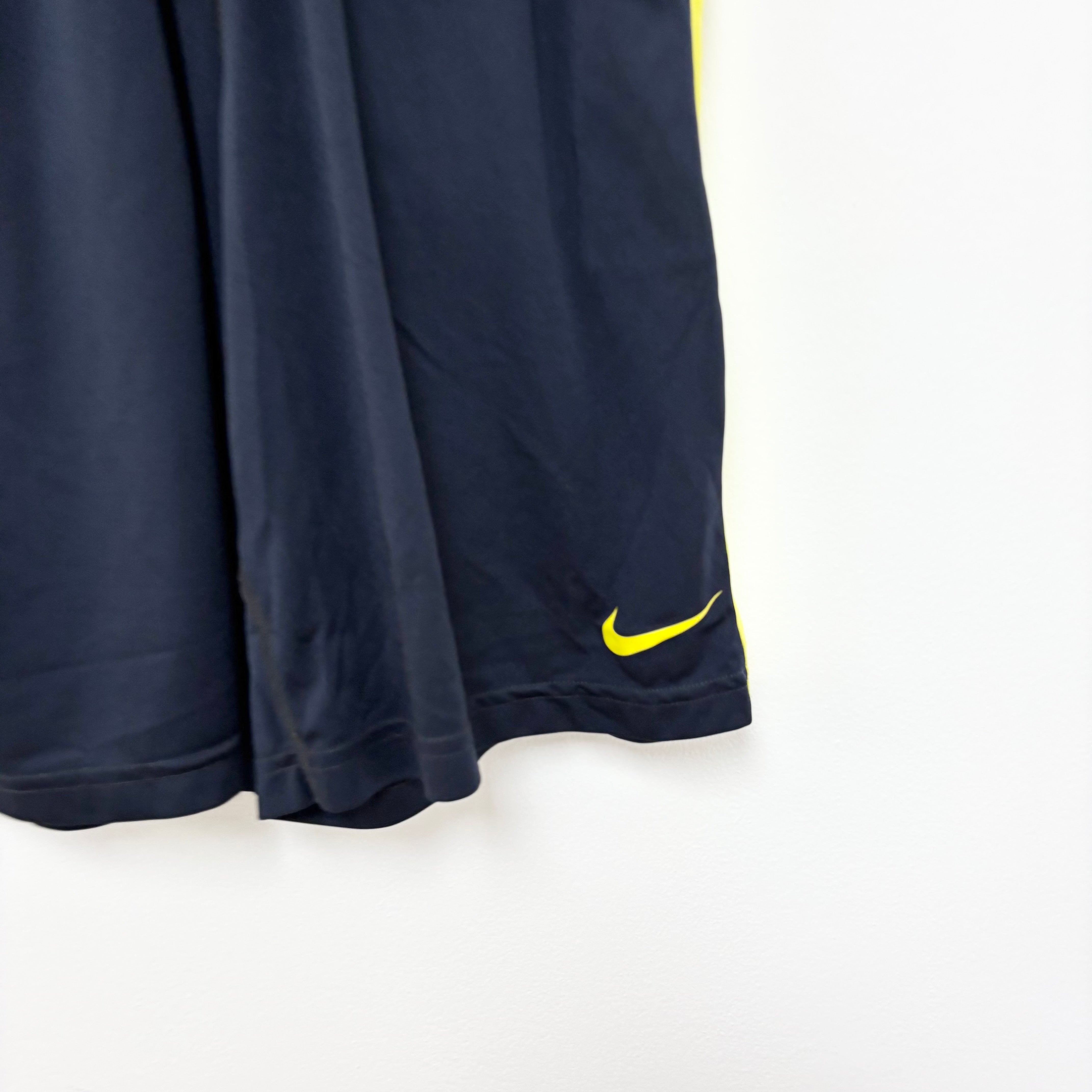 Nike Shorts Mens Small Navy Blue Dri Fit Running Sports Gym Pockets (E)