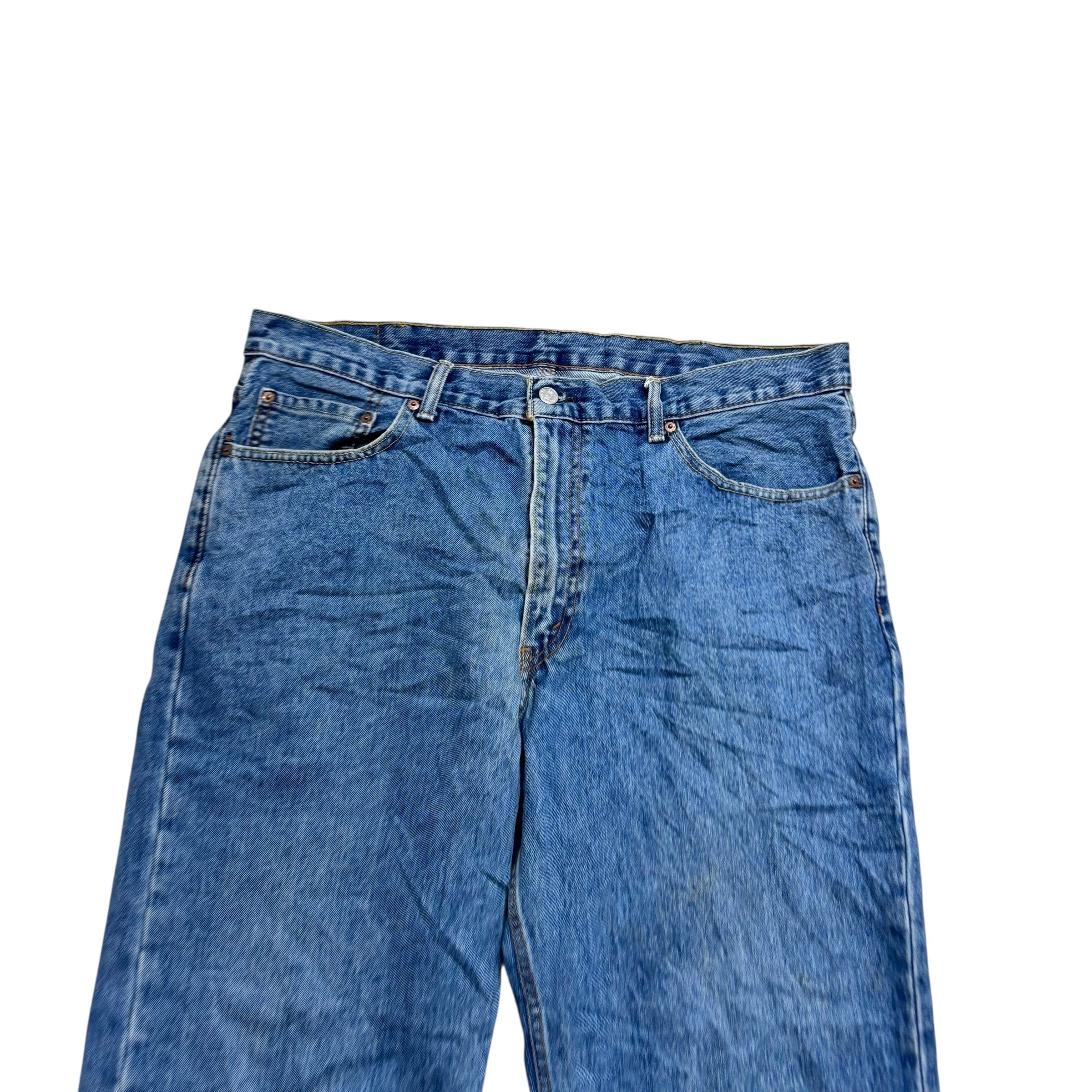 Levis 550 Jeans W38 L30 Mens Mid Blue Baggy Relaxed Straight Fit Denim