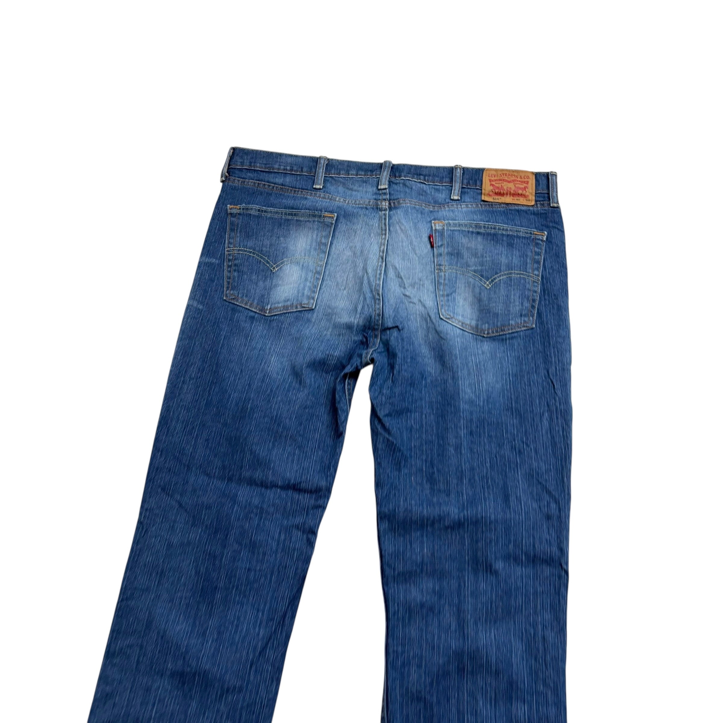 Levis 514 Jeans W40 L34 Mens Mid Blue Regular Straight Fit Stretch Denim (E)