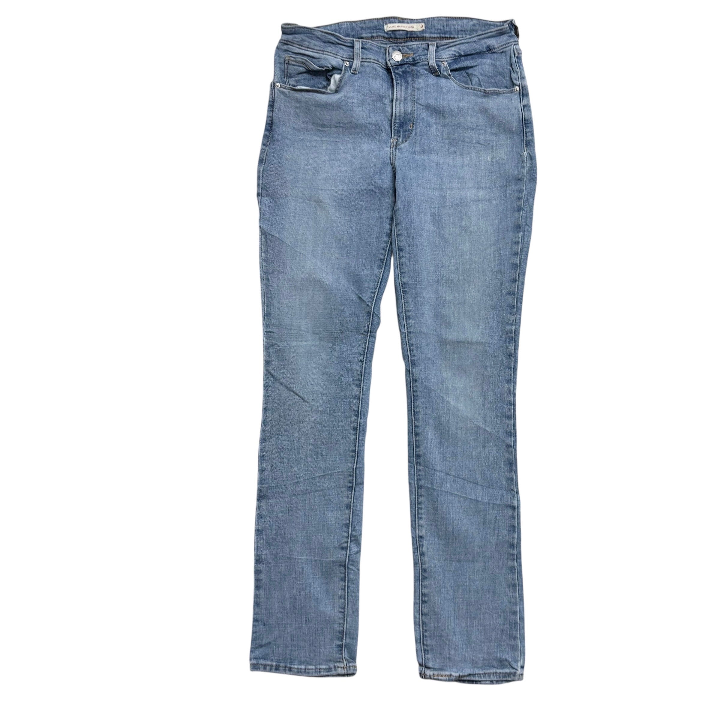 Levis Jeans W30 L30 Womens Classic Mid Rise Skinny Fit Light Blue Stretch Denim
