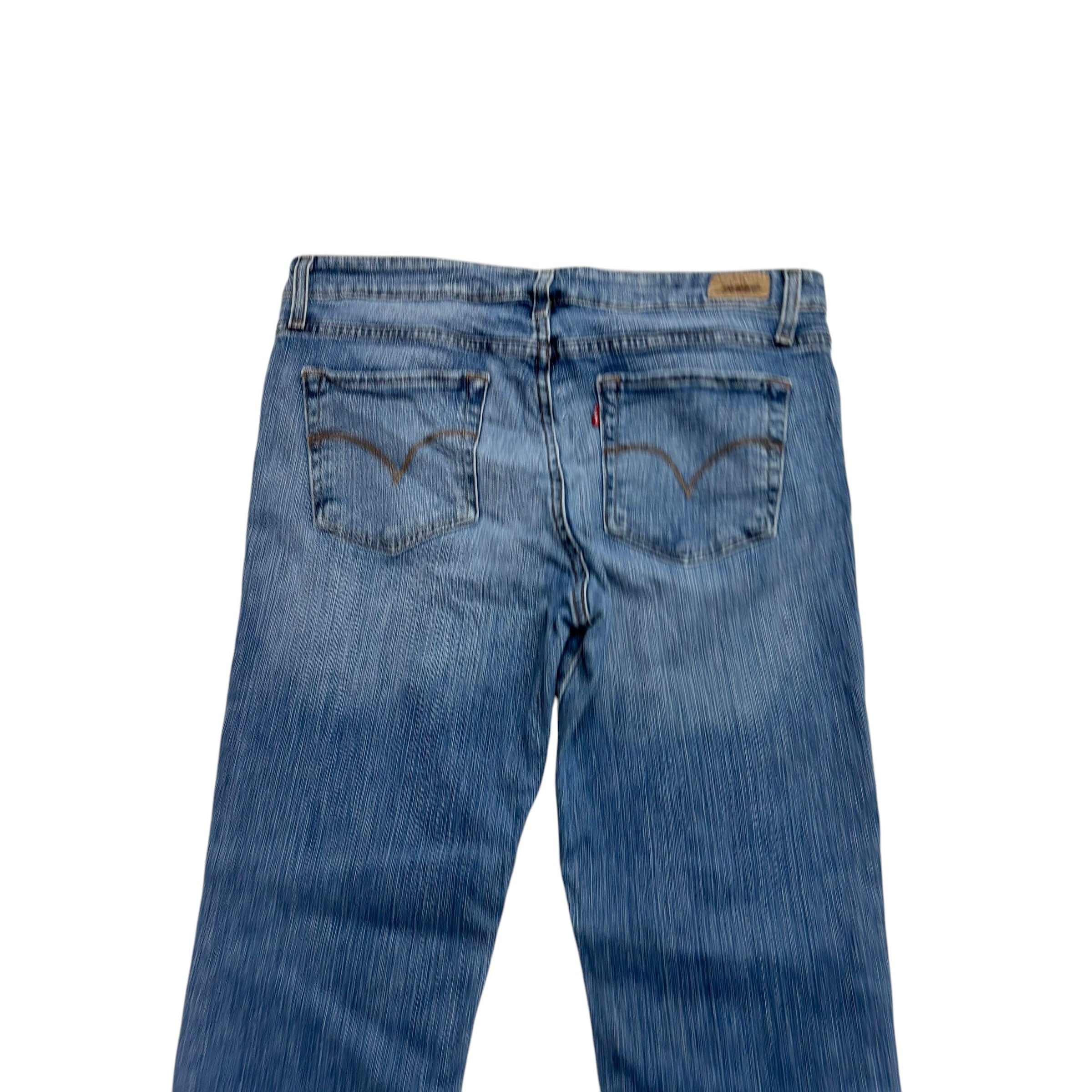 Levis Skinny Jeans W34 L31 Womens Mid Rise Mid Blue Vintage Stretch Denim (E)