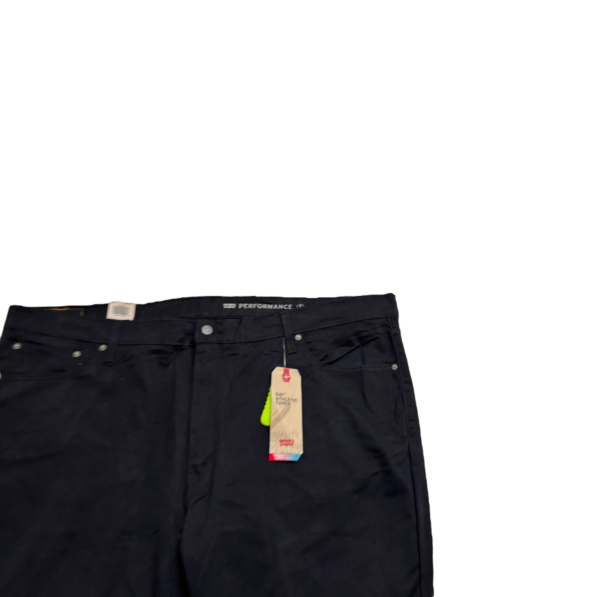 Levis 541 Trousers W48 L30 Mens Black Athletic Tapered Fit Stretch Pants (E)