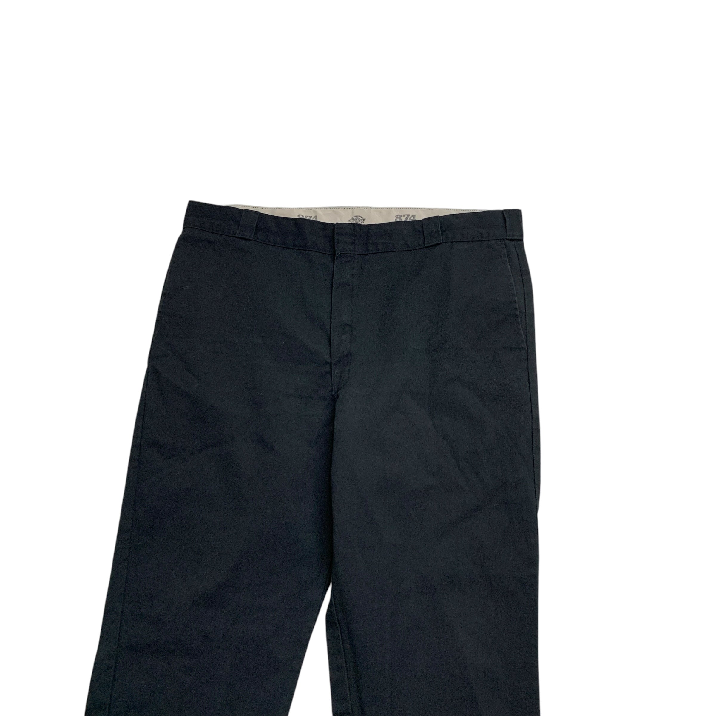 Dickies 874 Trousers W42 L32 Mens Black Pants Original Straight Fit Workwear