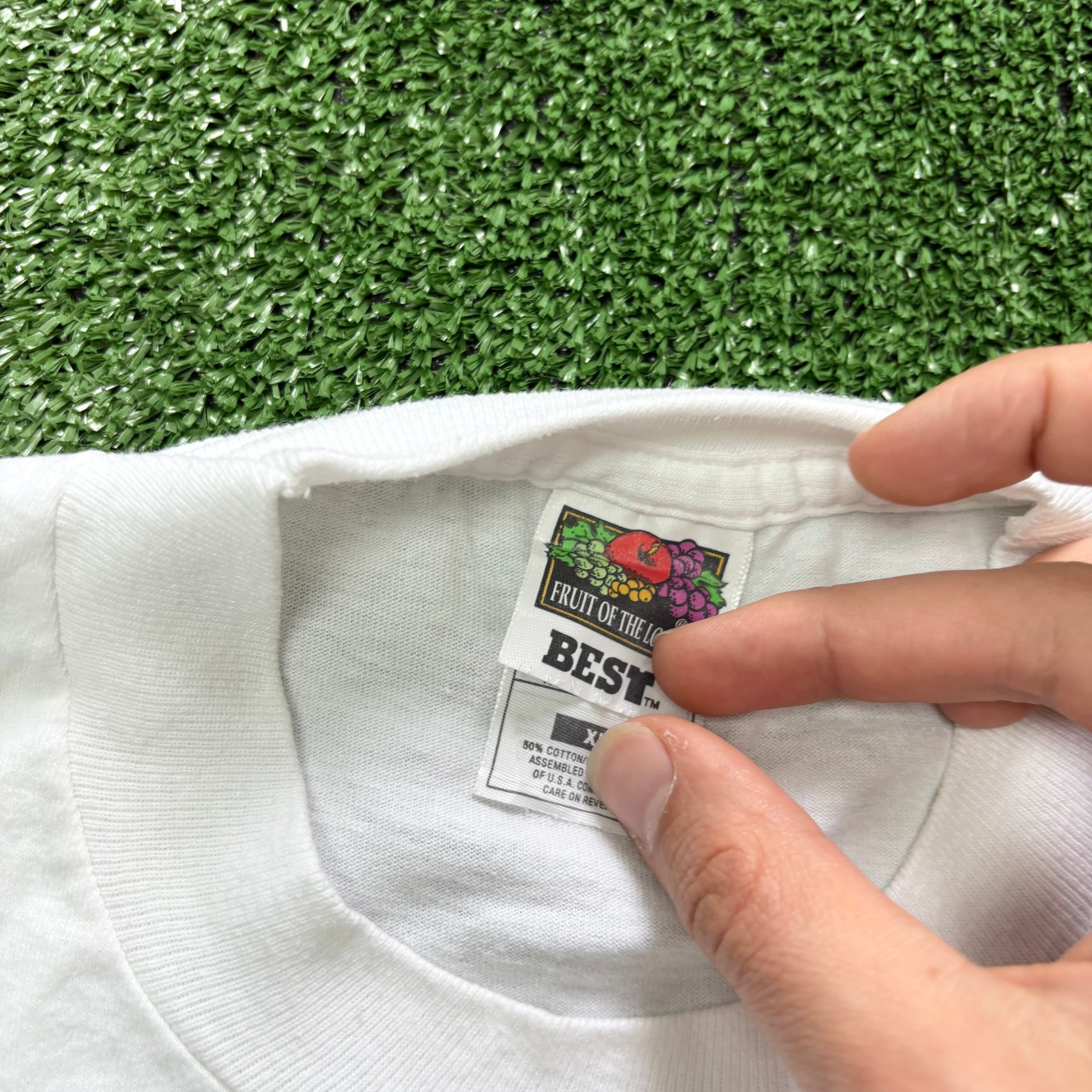 Vintage T Shirt Mens XL White Graphic Print 90s USA 1997 Radio (E)