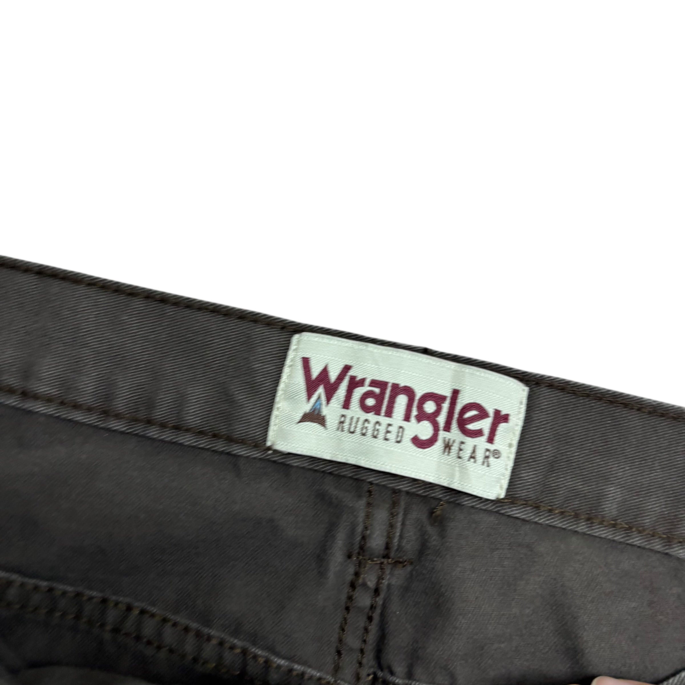 Wrangler Cargo Trousers W48 L32 Mens Brown Relaxed Straight Fit Pants (E)