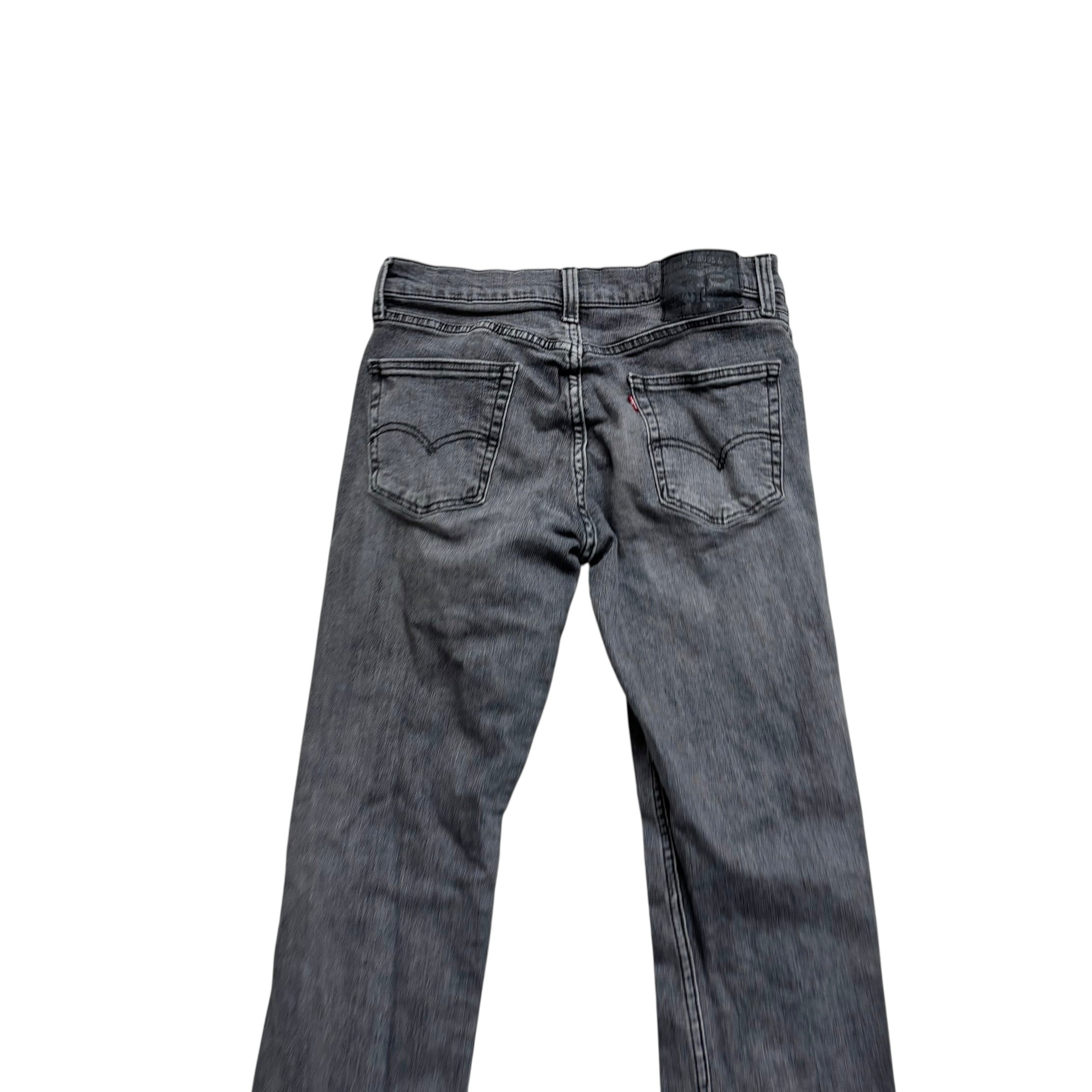 Levis 511 Jeans W32 L34 Mens Grey Slim Fit Stretch Denim (F)