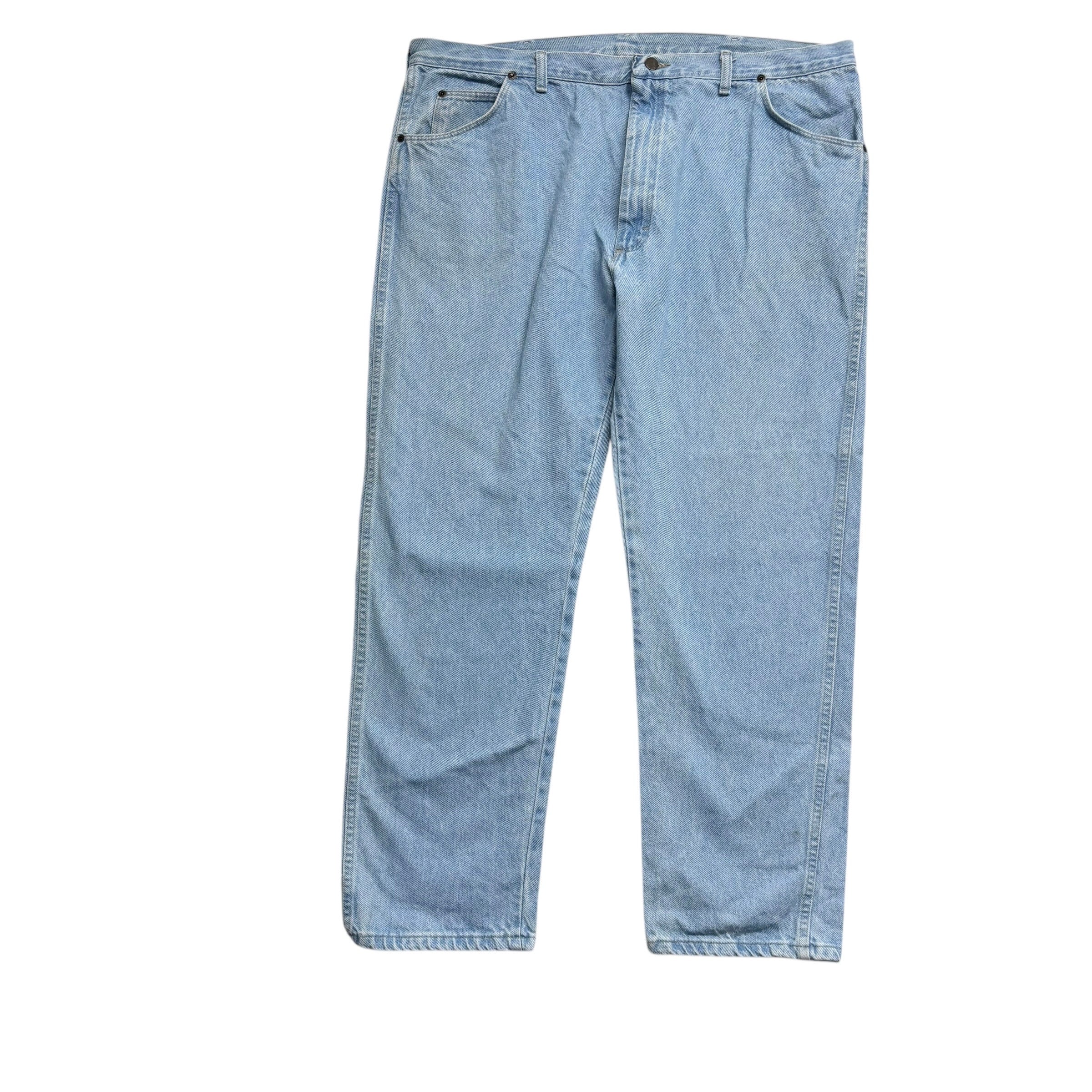 Wrangler Jeans W42 L30 Mens Light Blue Regular Straight Fit USA Made Vintage