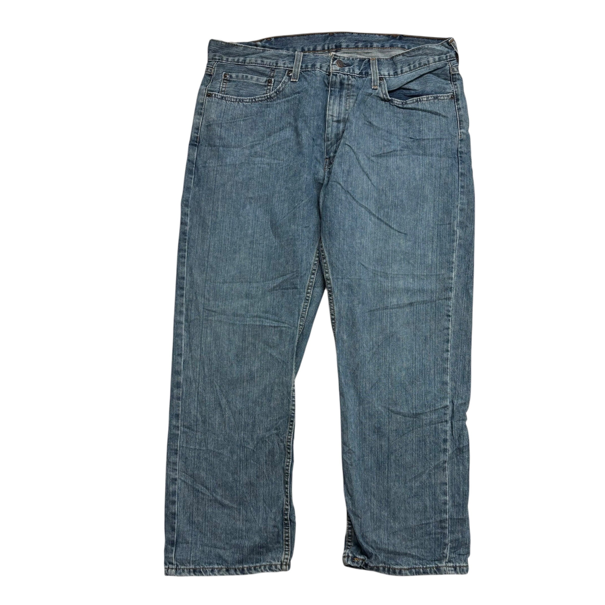 Levis 559 Jeans W38 L30 Mens Dark Blue Baggy Relaxed Straight Fit Denim (E)