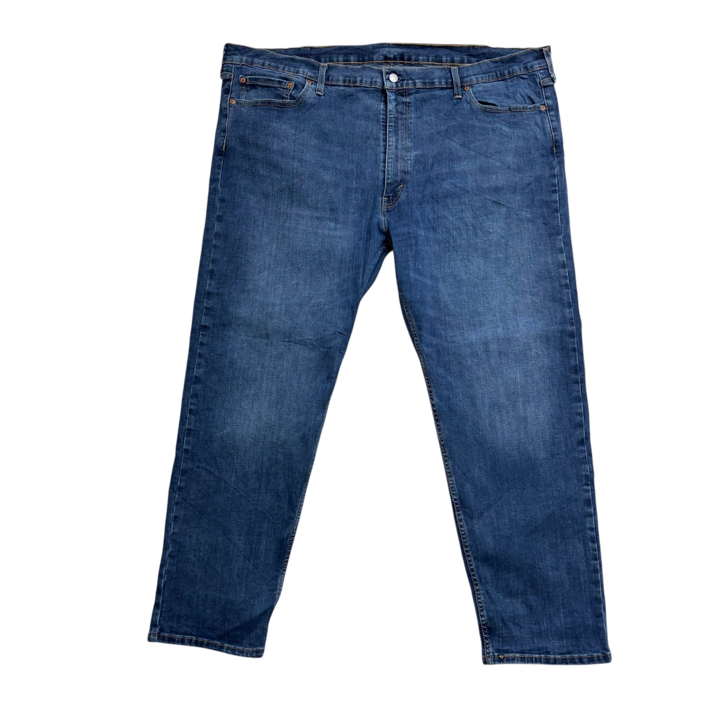 Levis 502 Jeans W50 L31 Mens Mid Blue Regular Tapered Fit Stretch Denim (E)