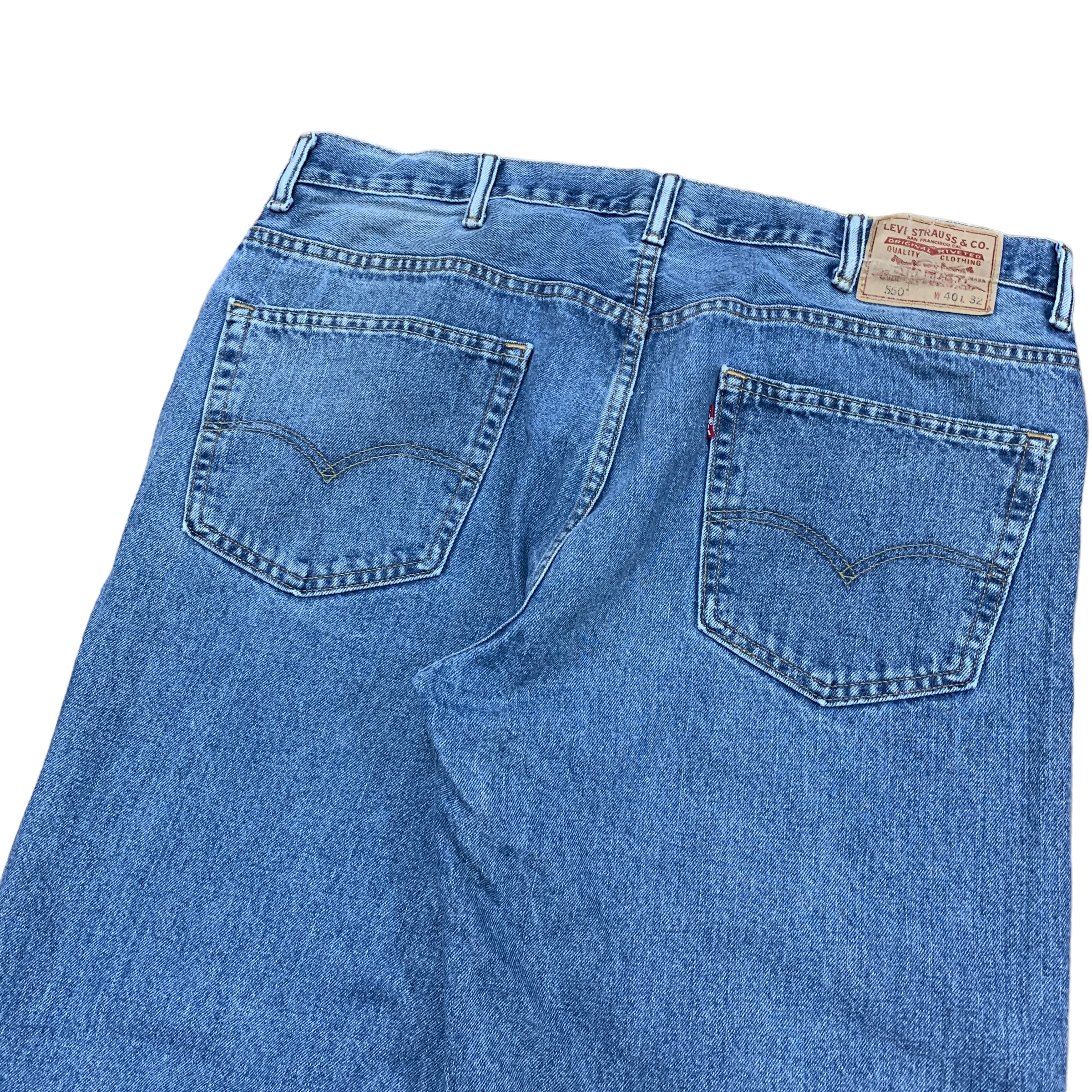 Levis 550 Jeans W40 L32 Vintage Mens Blue Relaxed Straight Fit Denim Y2K