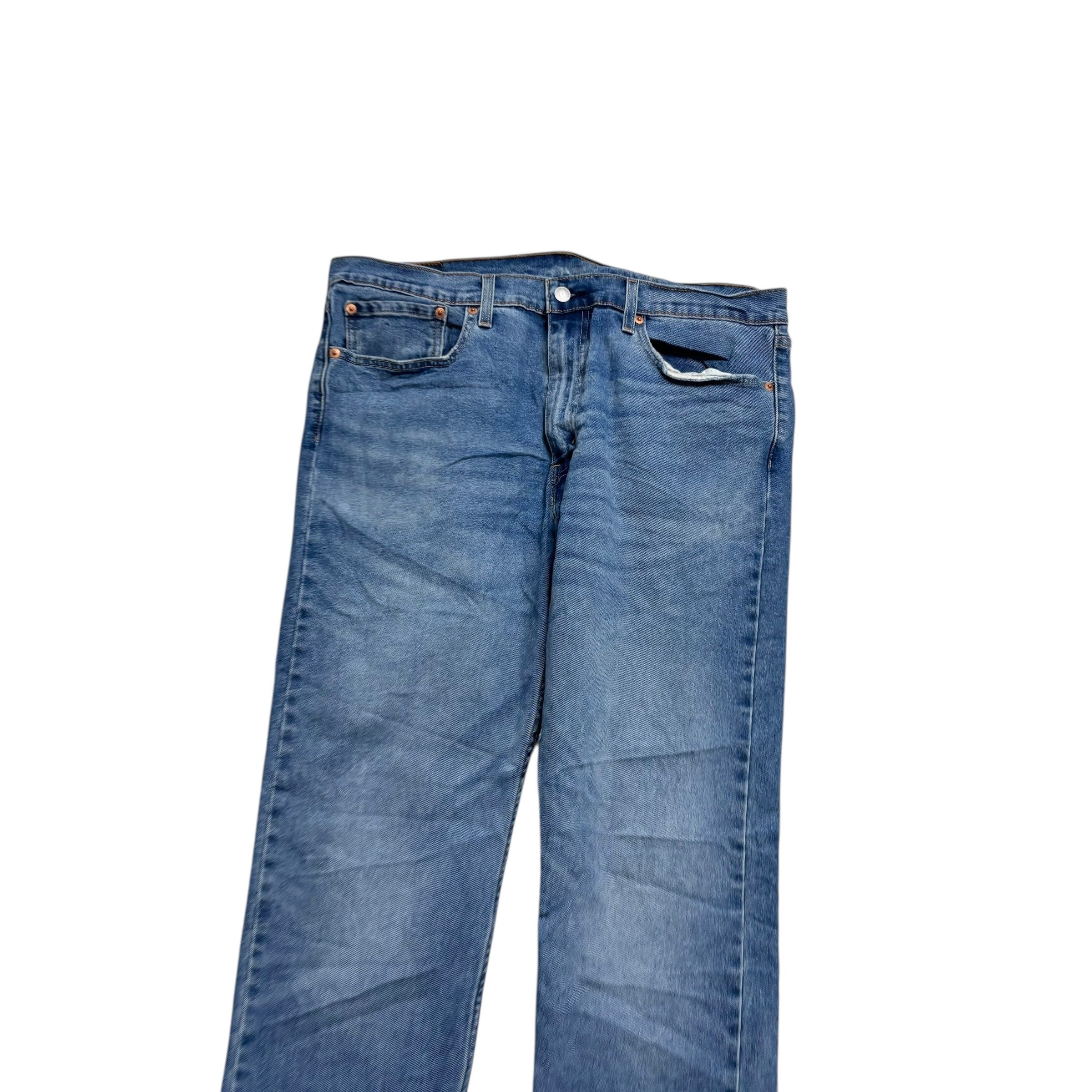 Levis 502 Jeans W36 L32 Mens Mid Blue Regular Tapered Fit Stretch Denim