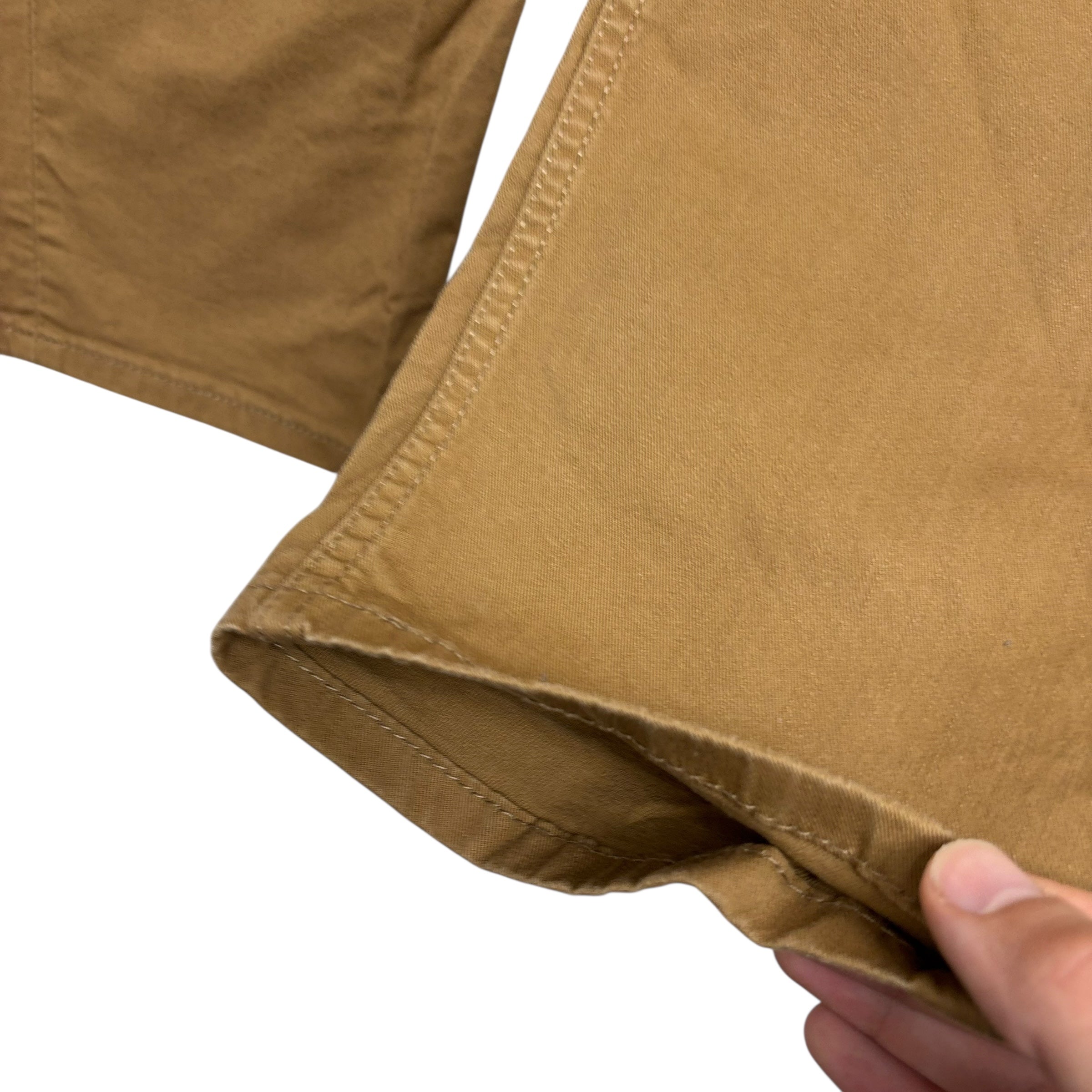Levis 502 Trousers W36 L28 Mens Tan Regular Tapered Fit Stretch Pants (E)