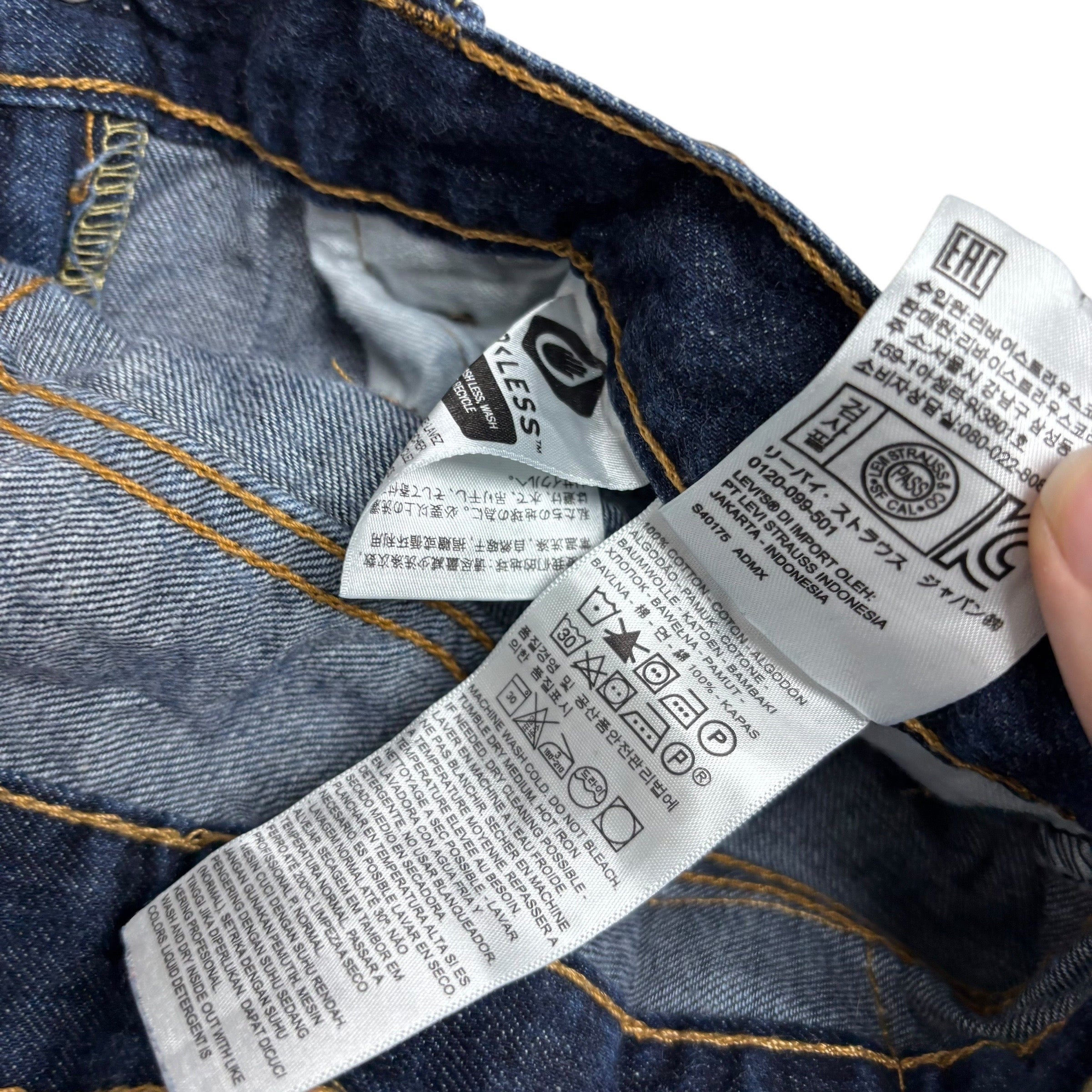 Levis 514 Jeans W33 L30 Mens Dark Blue Regular Straight Fit Denim (F)