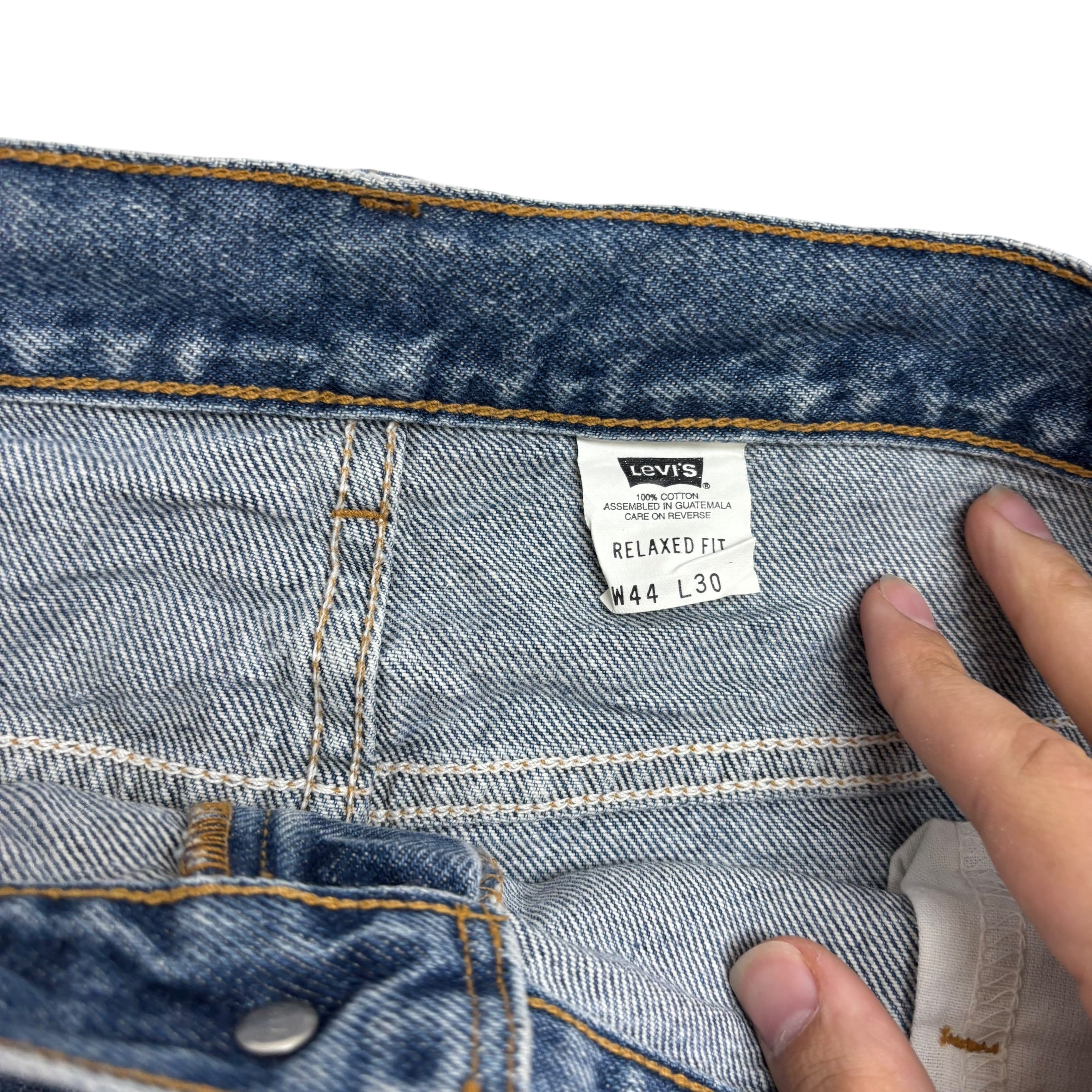 Levis 540 Jeans W44 L27 Mens Mid Blue Relaxed Straight Fit 90s Vintage Denim (E)