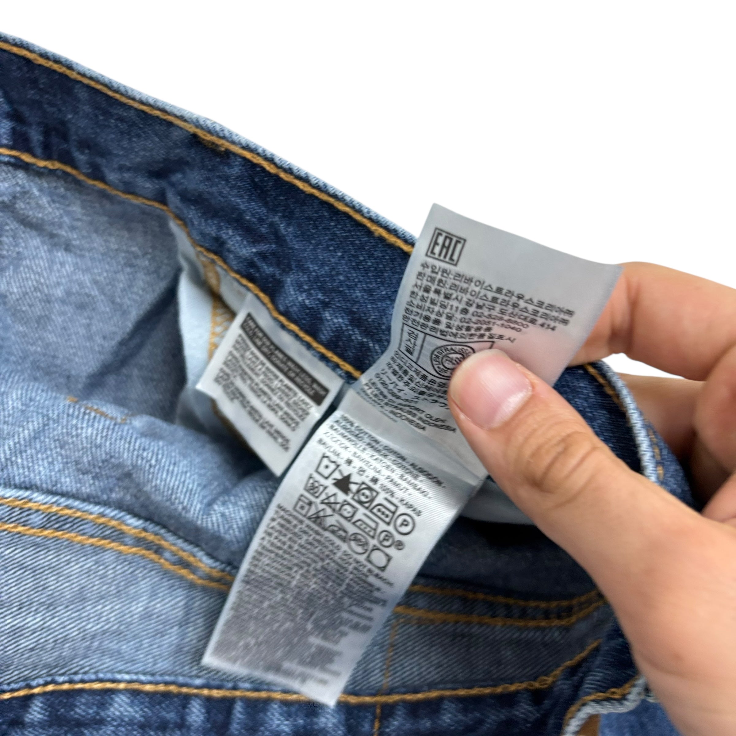 Levis 550 Jeans W40 L30 Mens Mid Blue Baggy Relaxed Straight Fit Denim