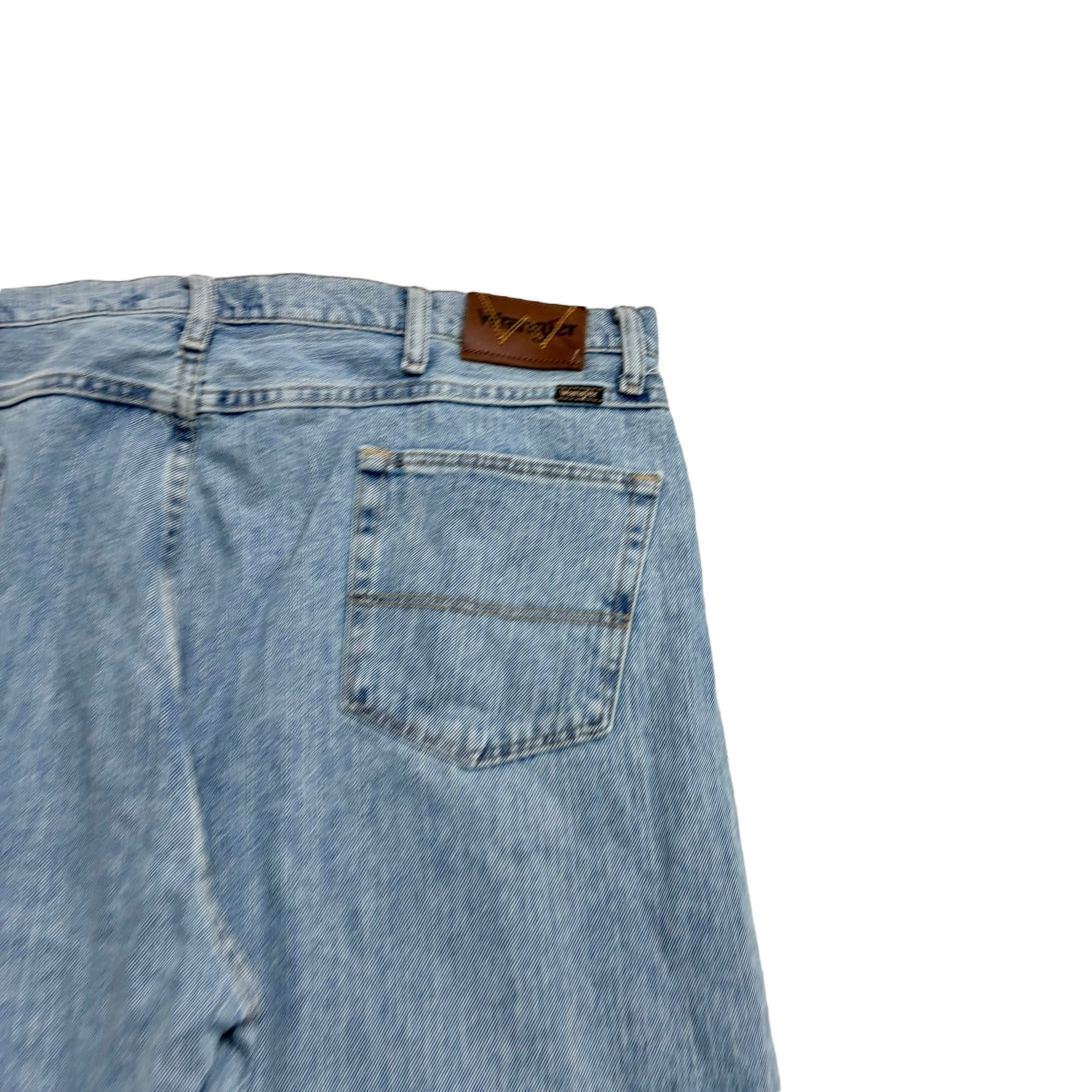 Wrangler Jeans W42 L32 Mens Light Blue Baggy Relaxed Straight Vintage Denim (E)