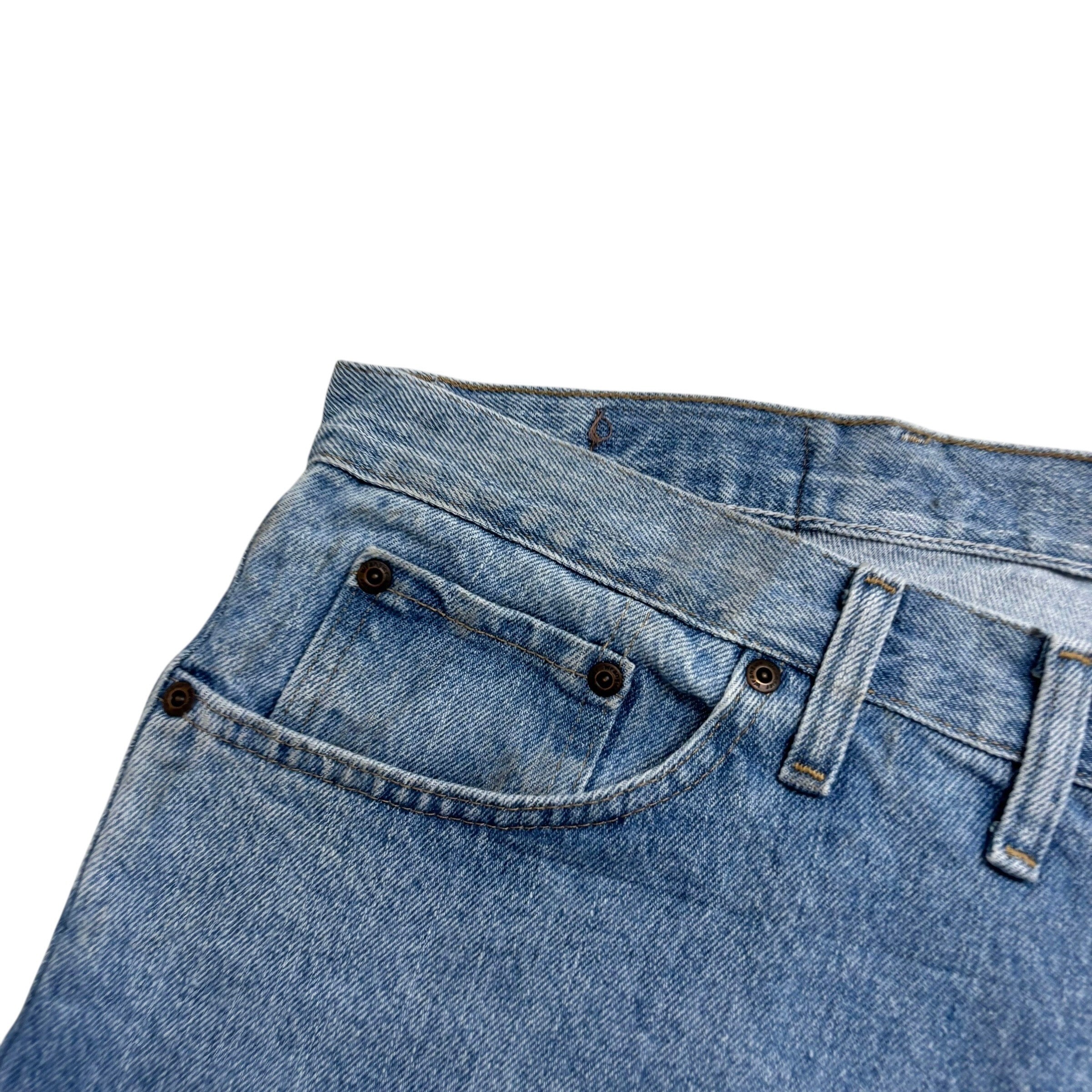 Wrangler Baggy Jorts W44 Mens Denim Shorts Light Blue Relaxed Fit