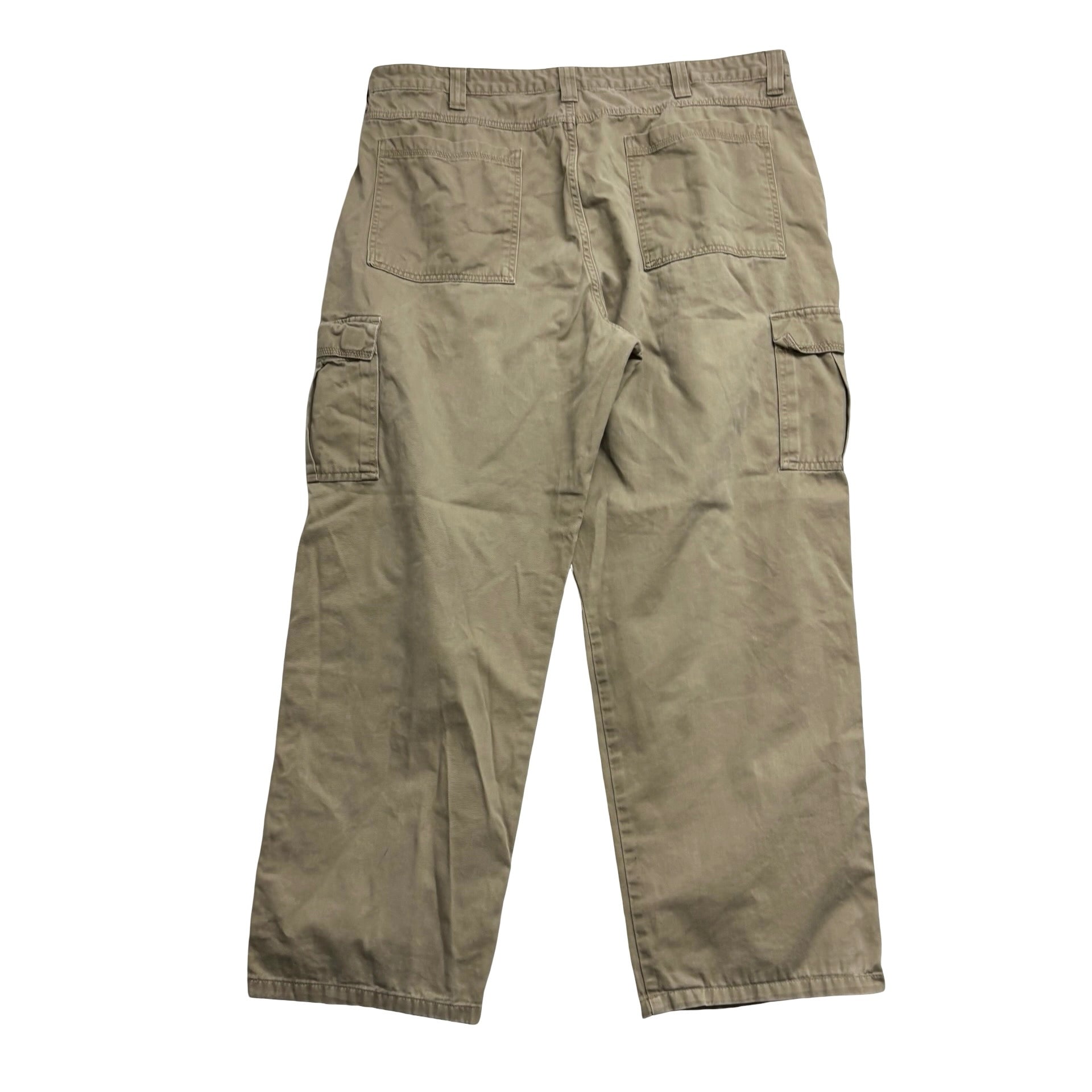 Wrangler Cargo Trousers W42 L32 Mens Beige Relaxed Straight Fit Pants