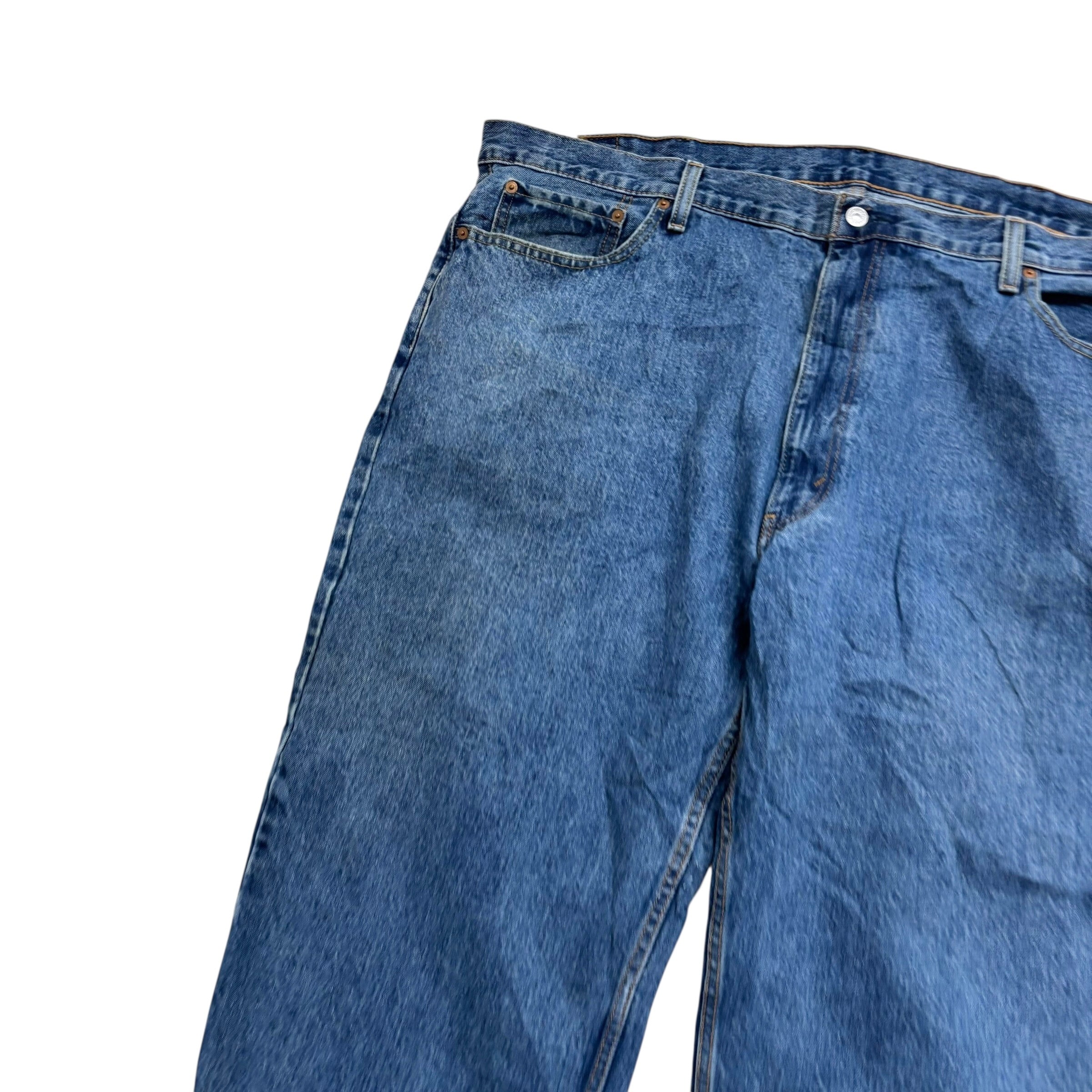 Levis 550 Jeans W48 L26 Mens Mid Blue Baggy Relaxed Straight Fit Denim